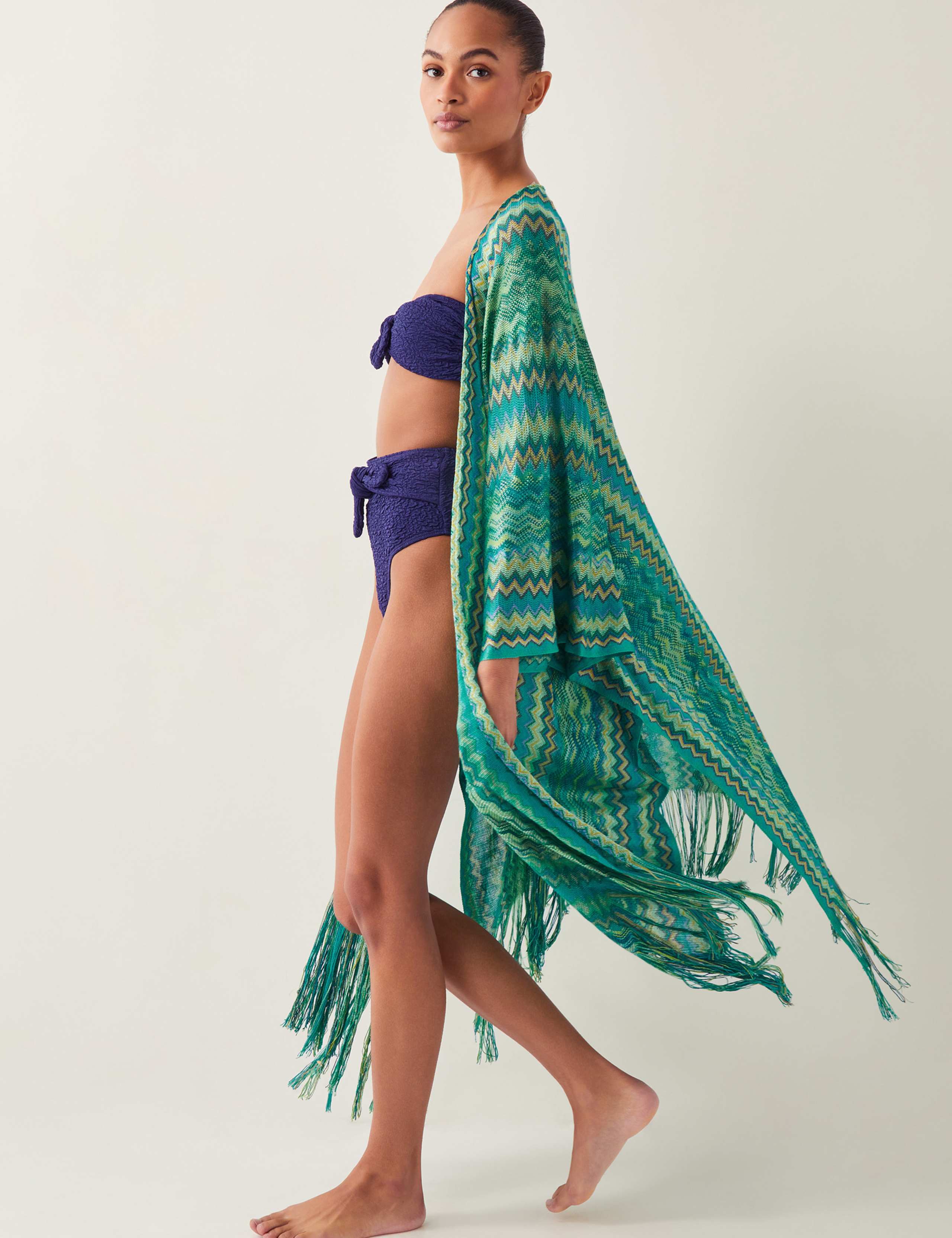 Textured Tie Front Bikini Bottoms 6 of 6