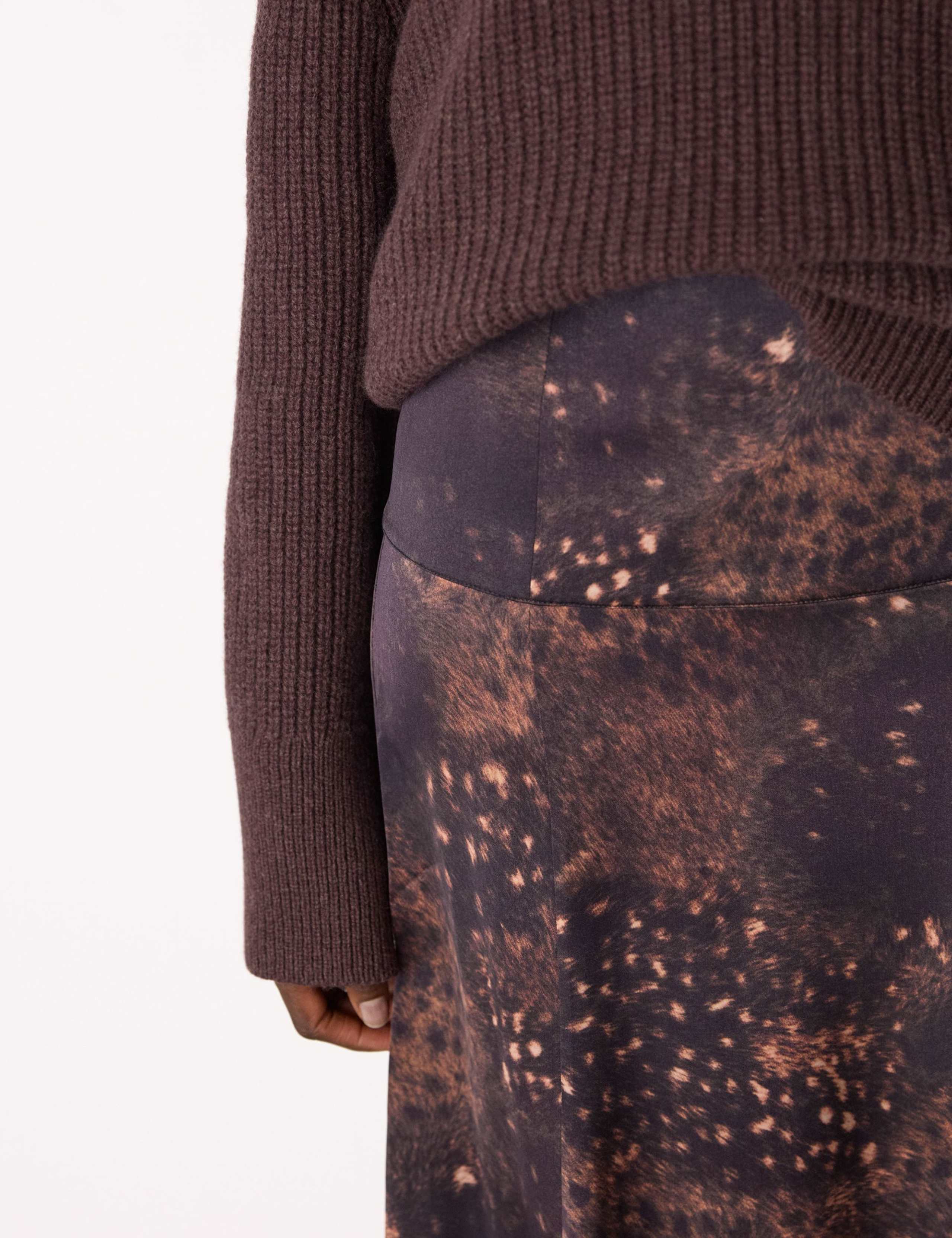 Spotted Animal Midi Slip Skirt 4 of 4