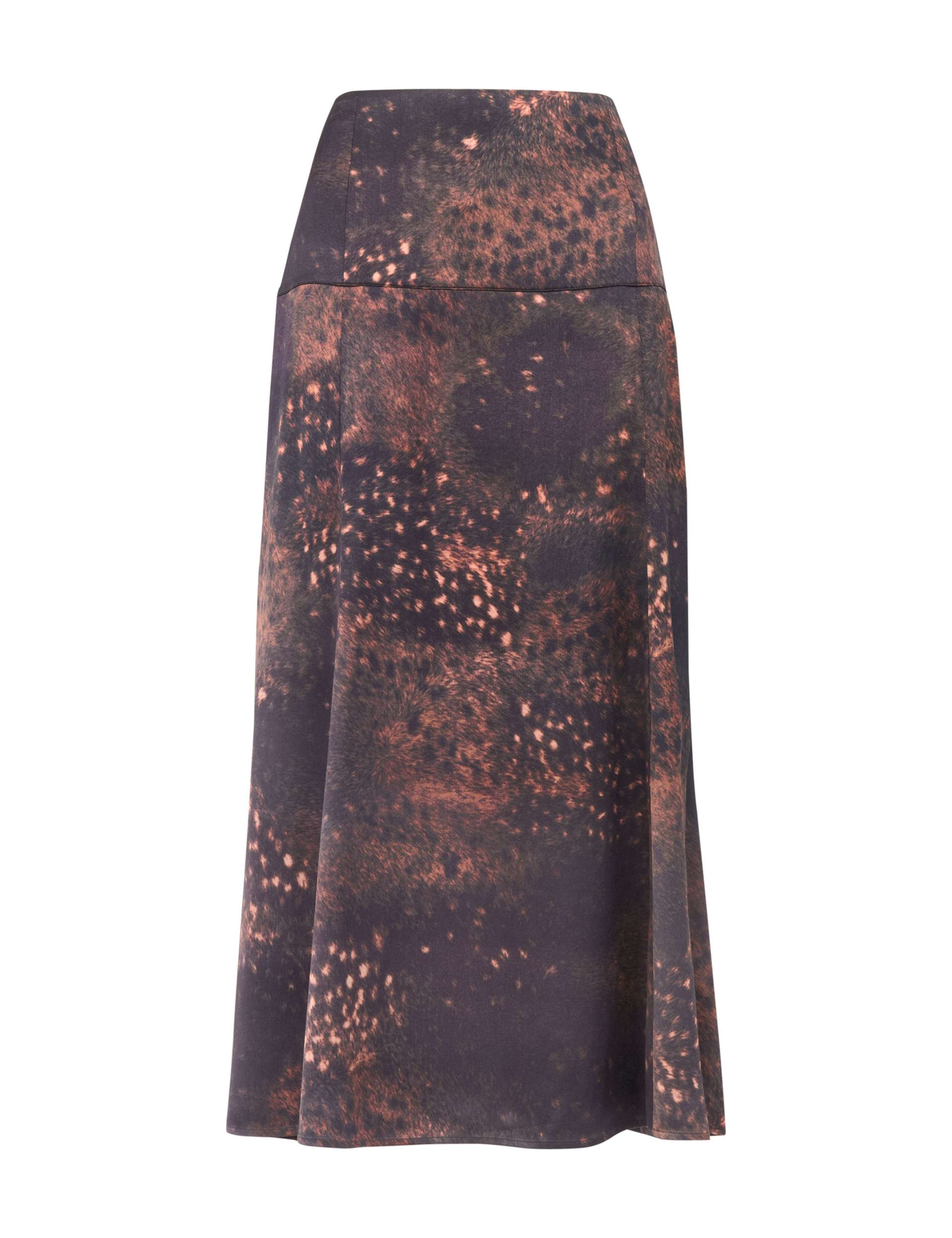 Spotted Animal Midi Slip Skirt 2 of 4