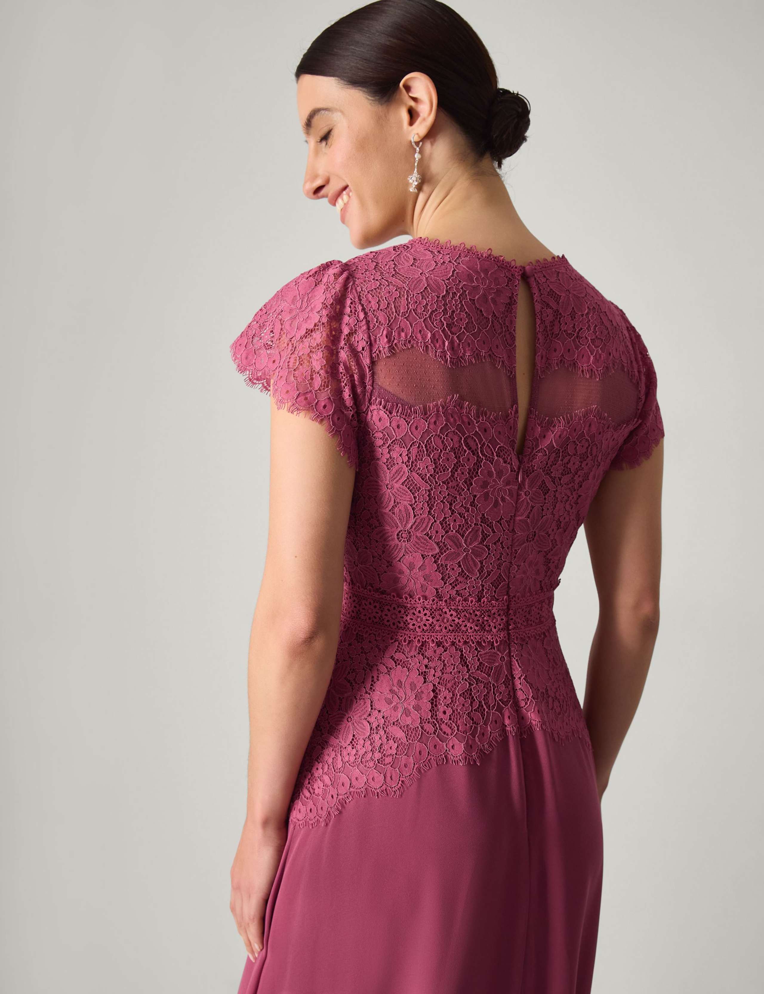 Lace Scoop Neck Maxi Skater Dress 4 of 5