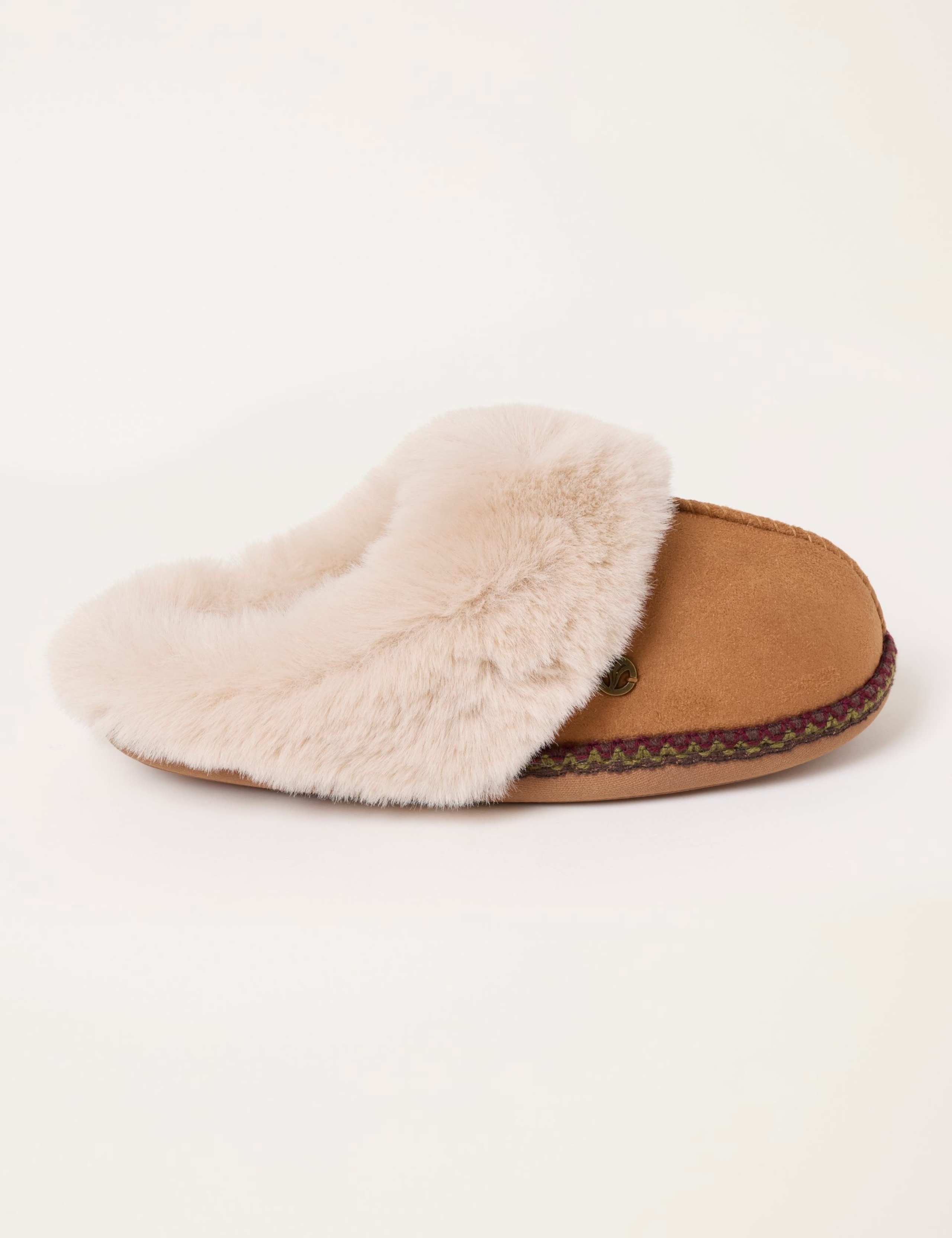 Faux Fur Lined Mule Slippers 1 of 3