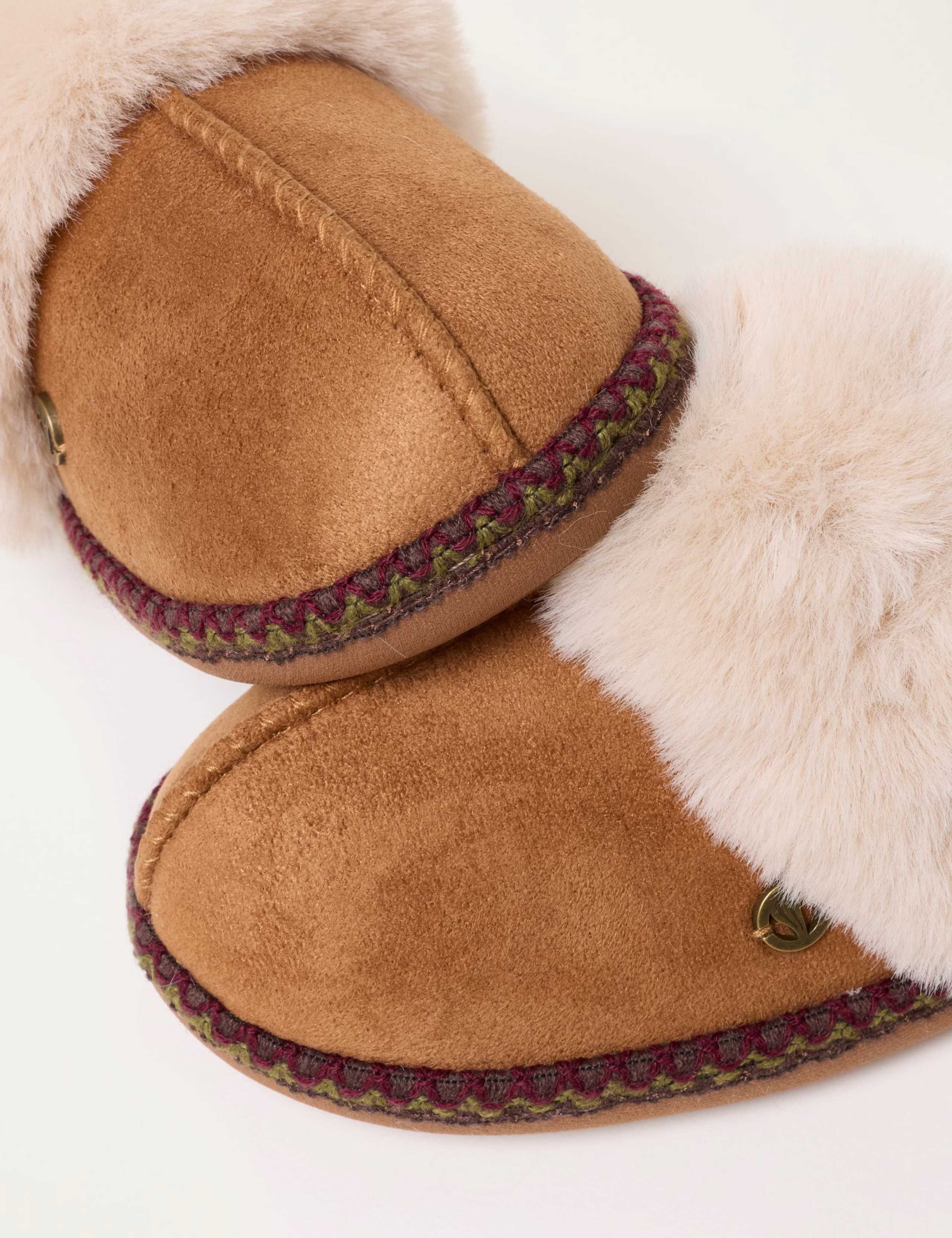Faux Fur Lined Mule Slippers 3 of 3