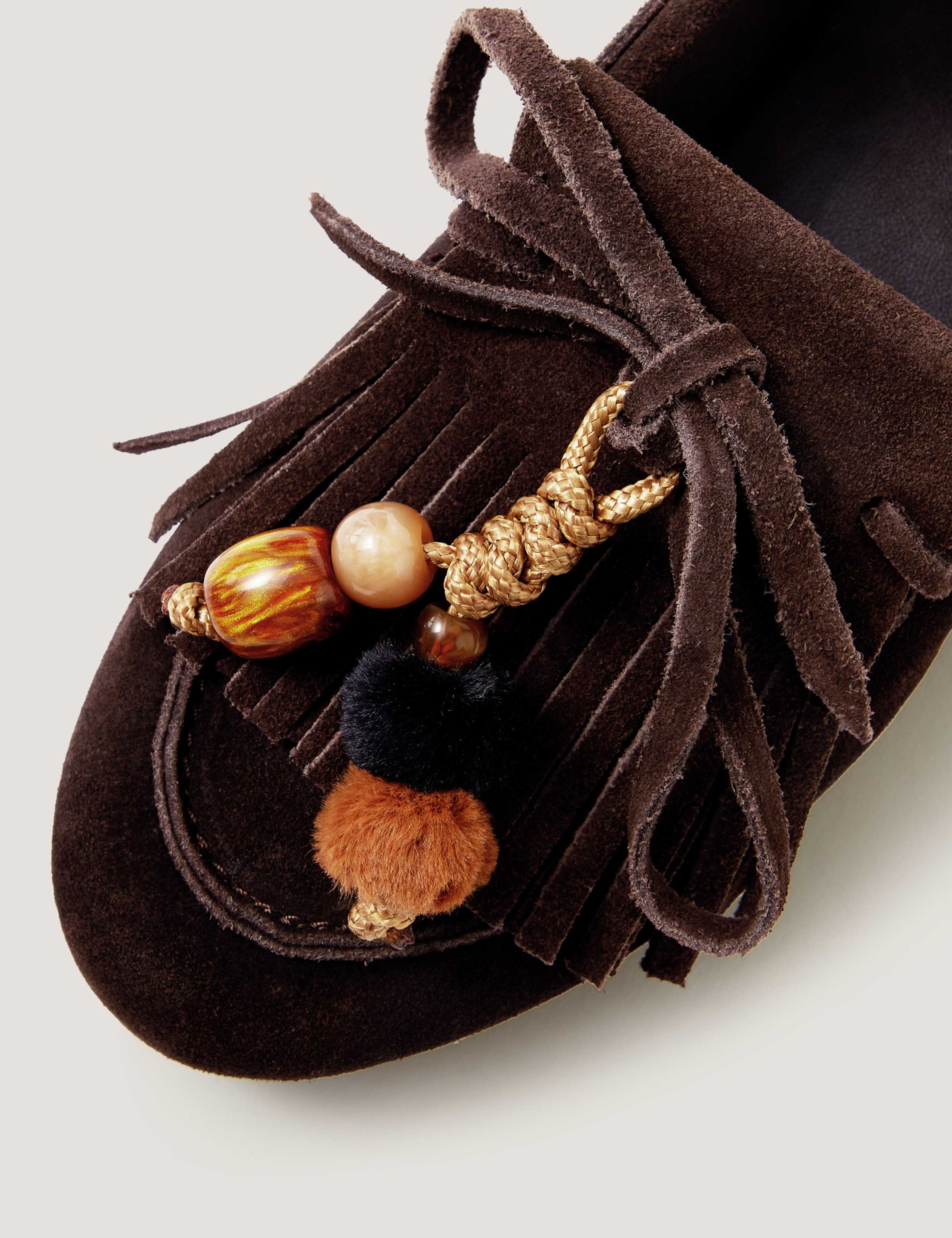Suede Slip On Tassel Flat Loafers 3 of 3
