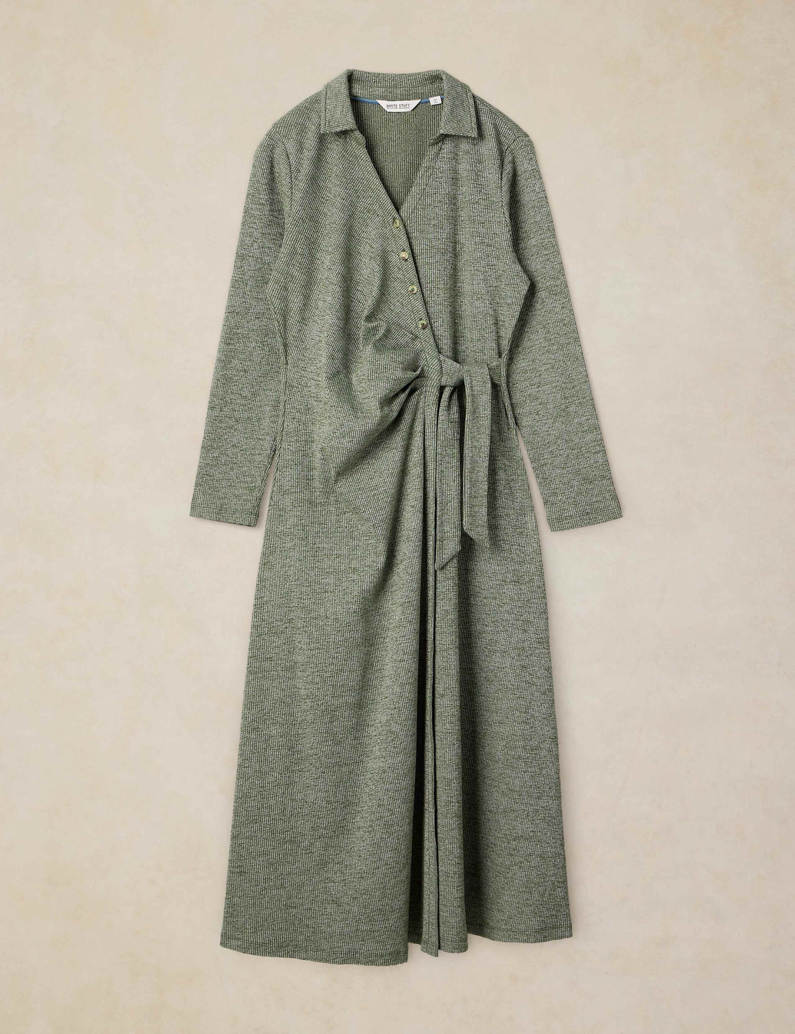Notch Neck Midi Dress With Modal 2 of 6