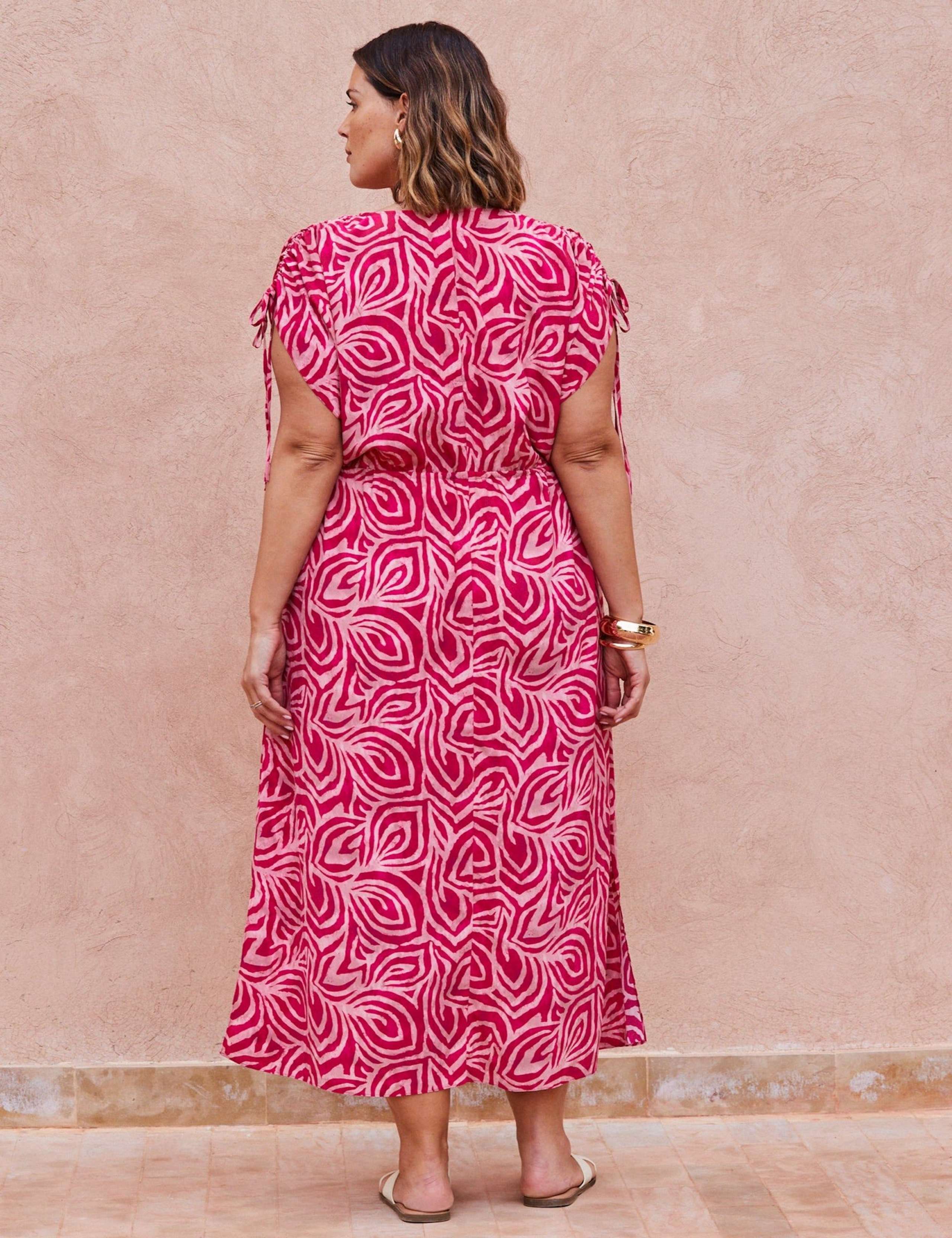 Printed Midi Wrap Dress 3 of 4