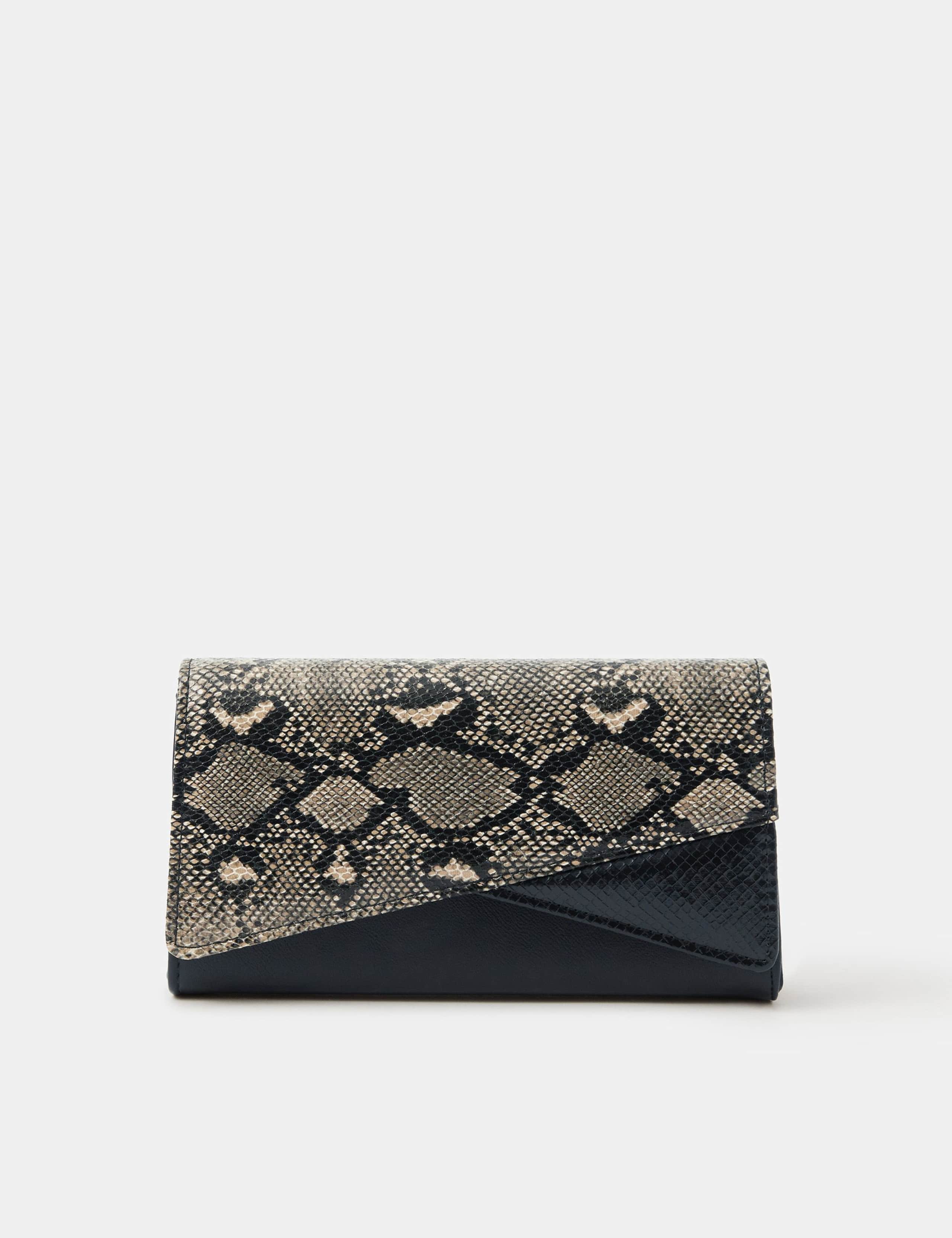 Faux Snake Wristlet Clutch Bag 1 of 4