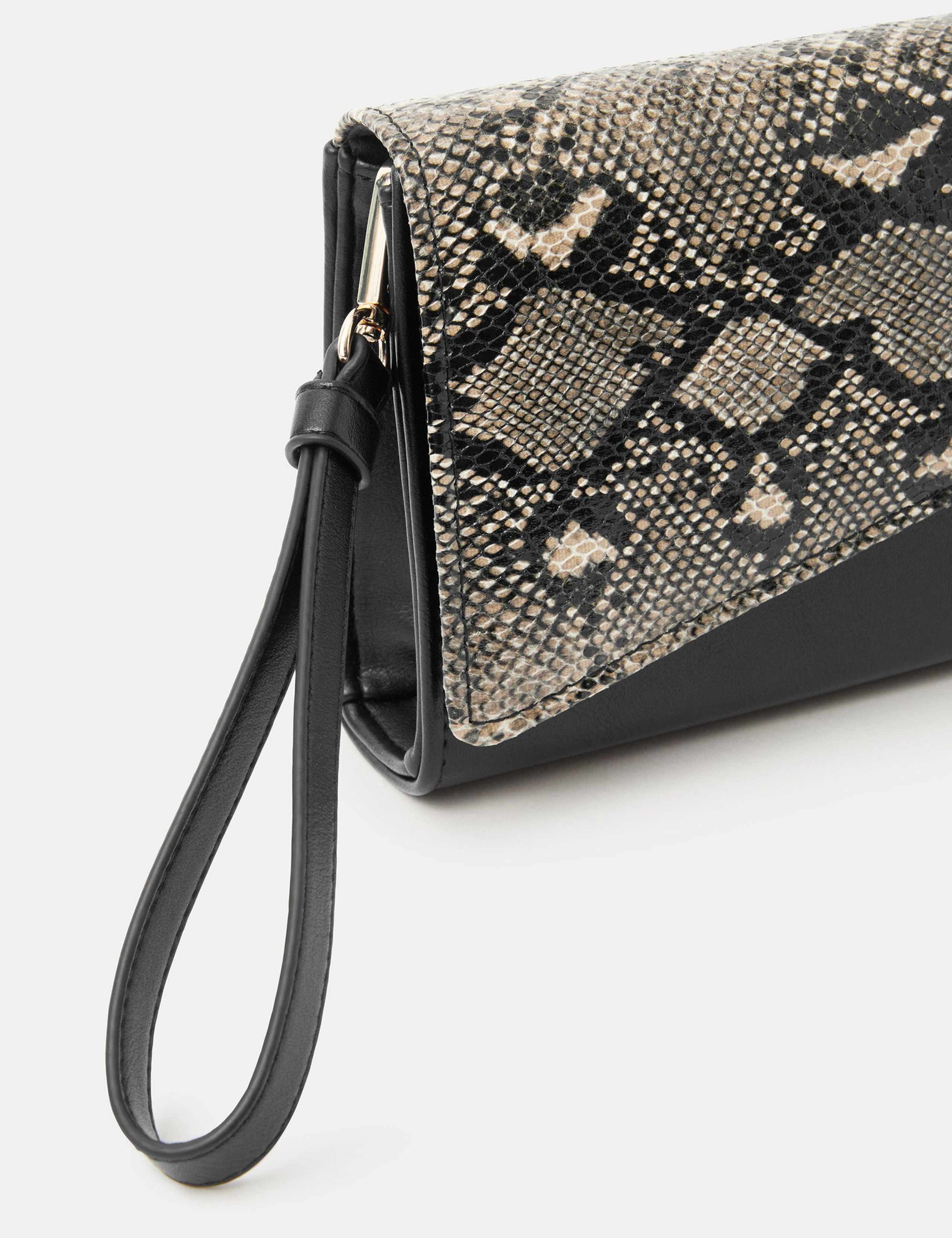 Faux Snake Wristlet Clutch Bag 3 of 4