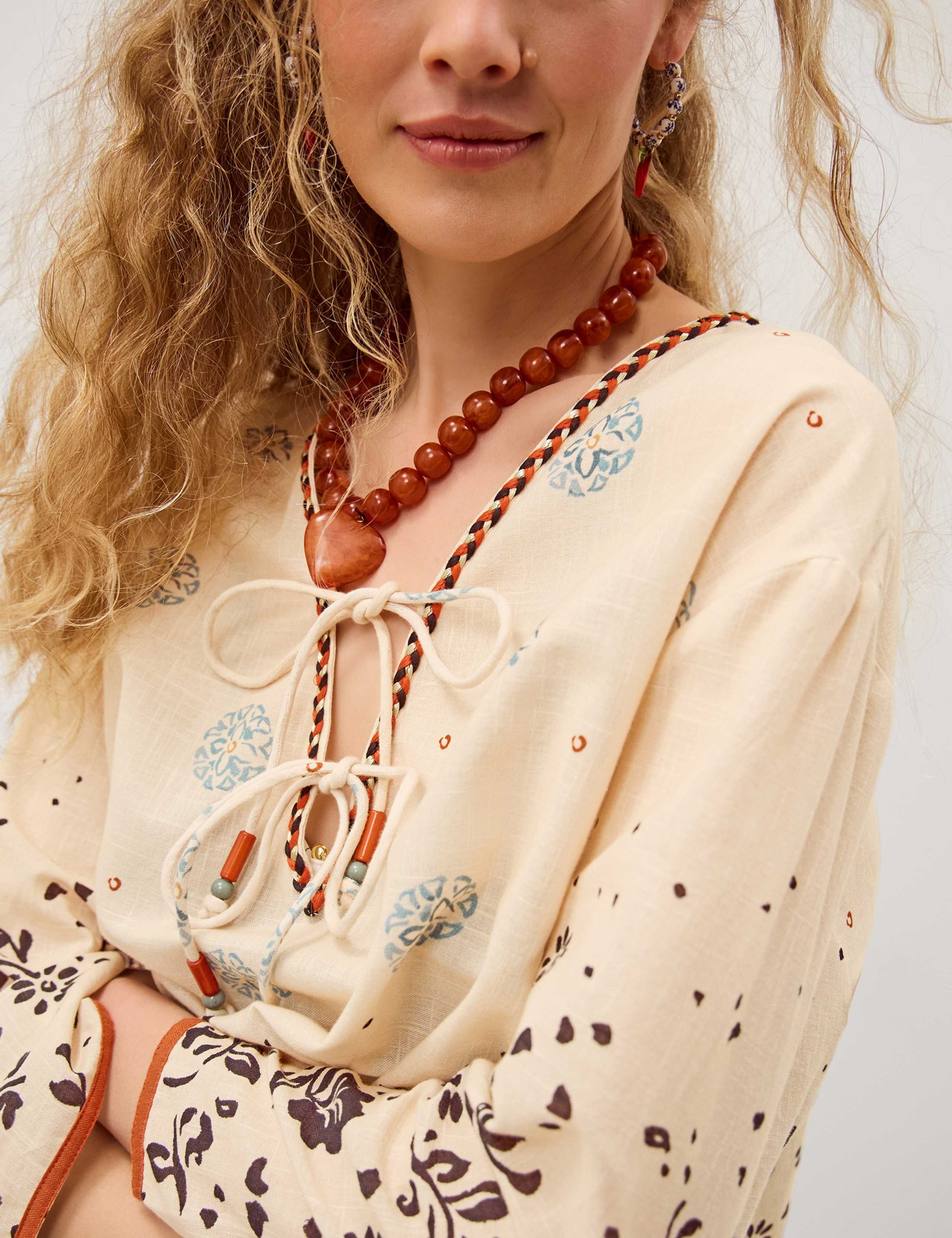 Pure Cotton Printed Beach Cover Up Kaftan 5 of 5