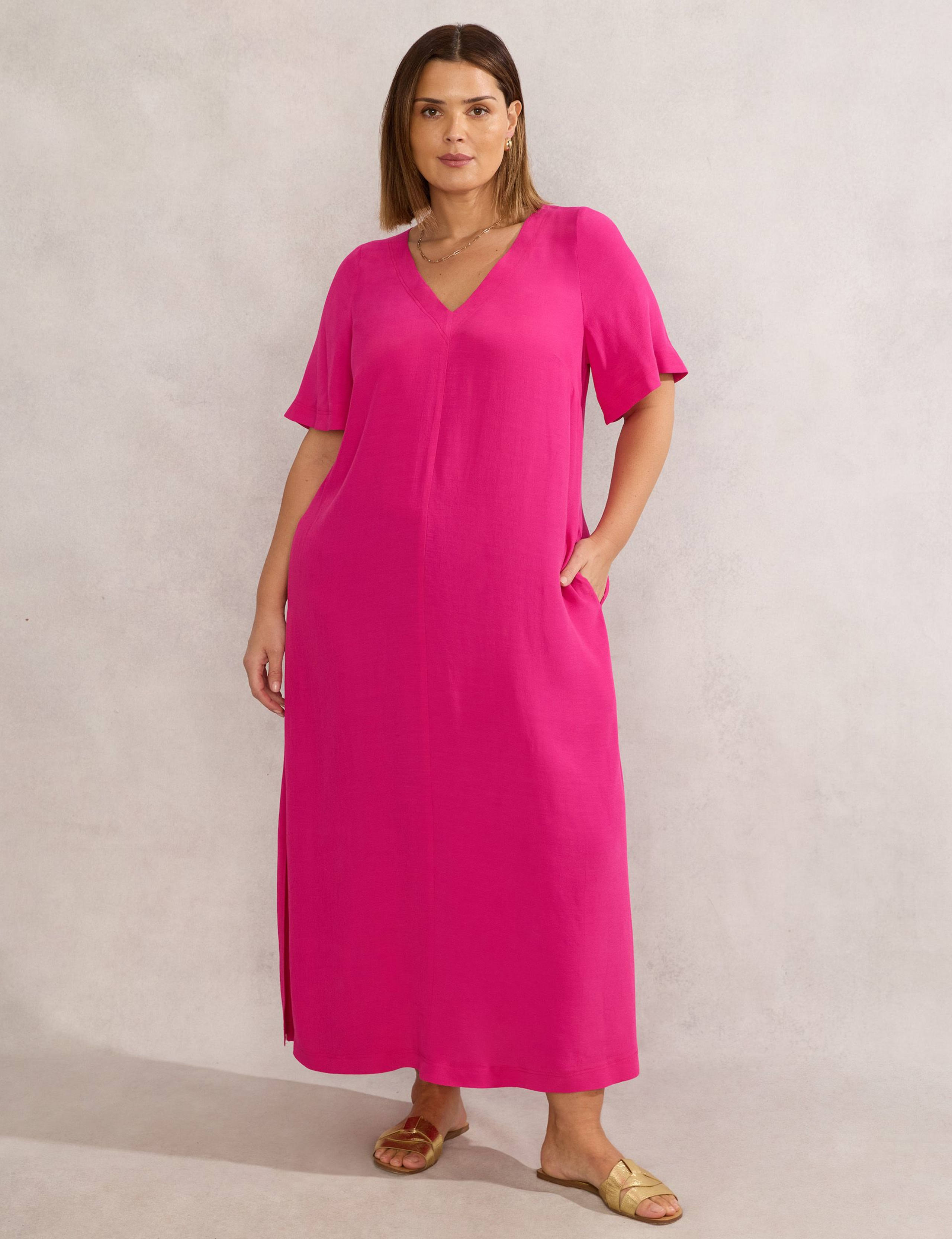 V-Neck Midaxi Tea Dress 1 of 4