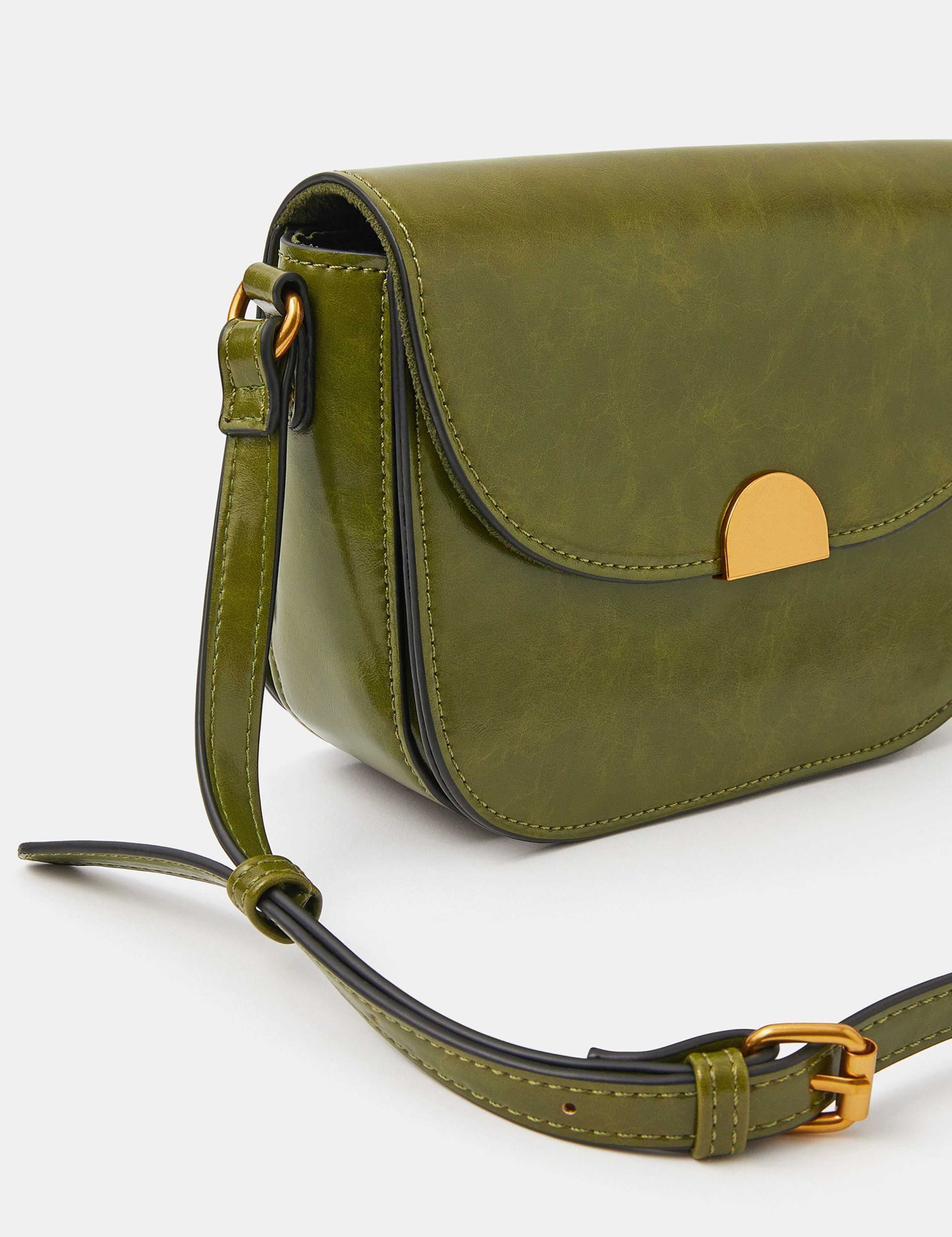 Faux Leather Boxy Cross Body Bag 2 of 4