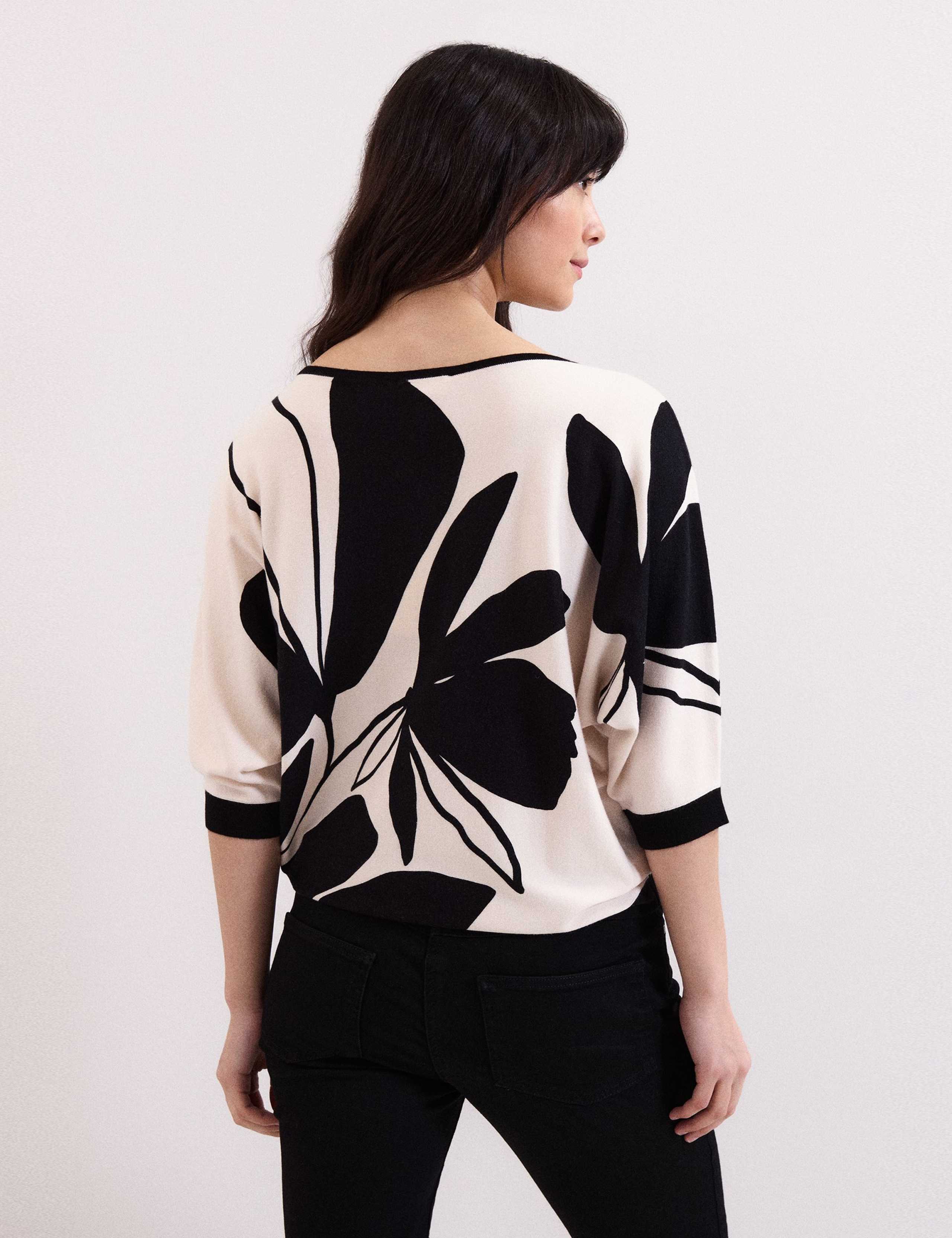 Floral Slash Neck Jumper 5 of 6