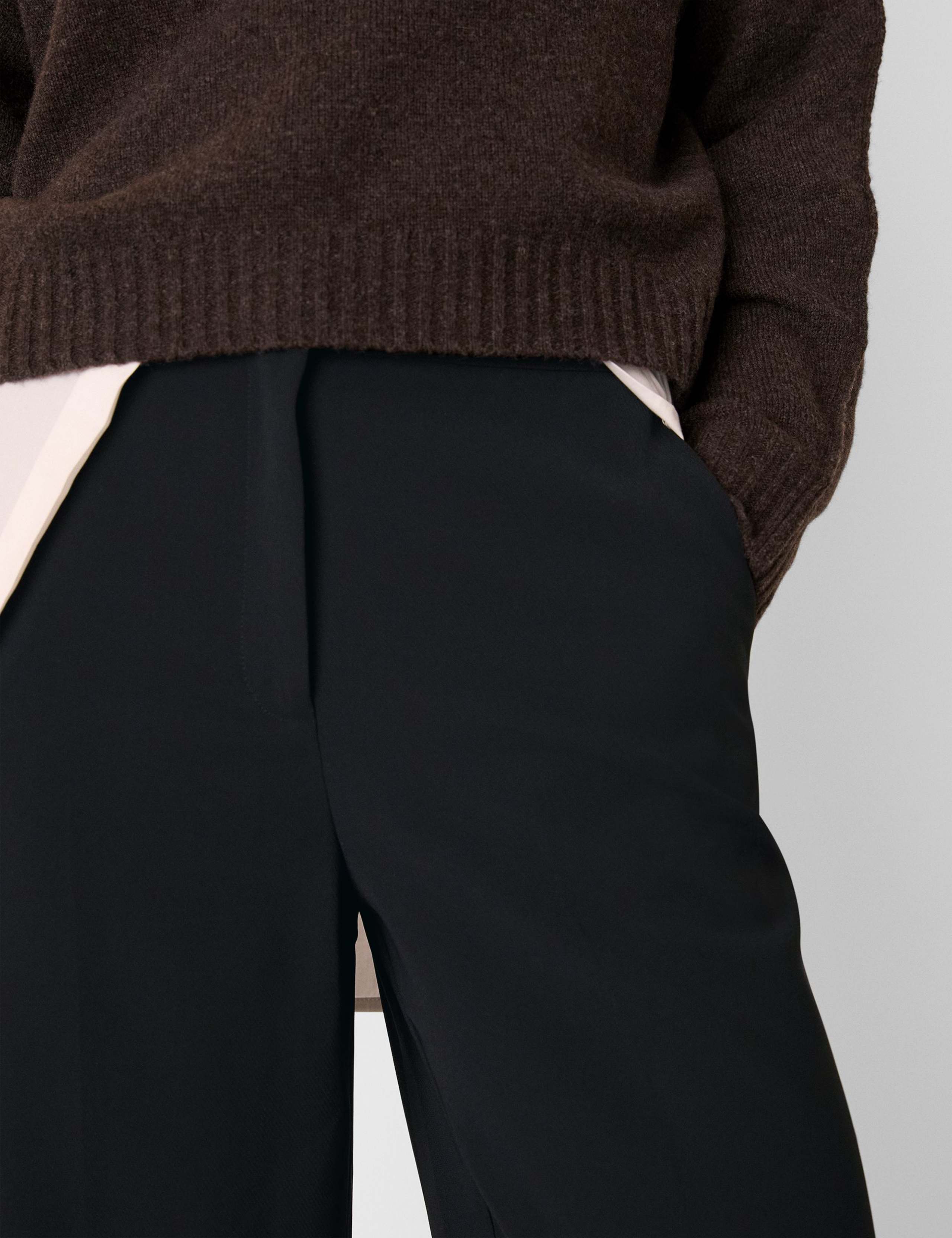 Crepe Straight Leg Trousers 3 of 4