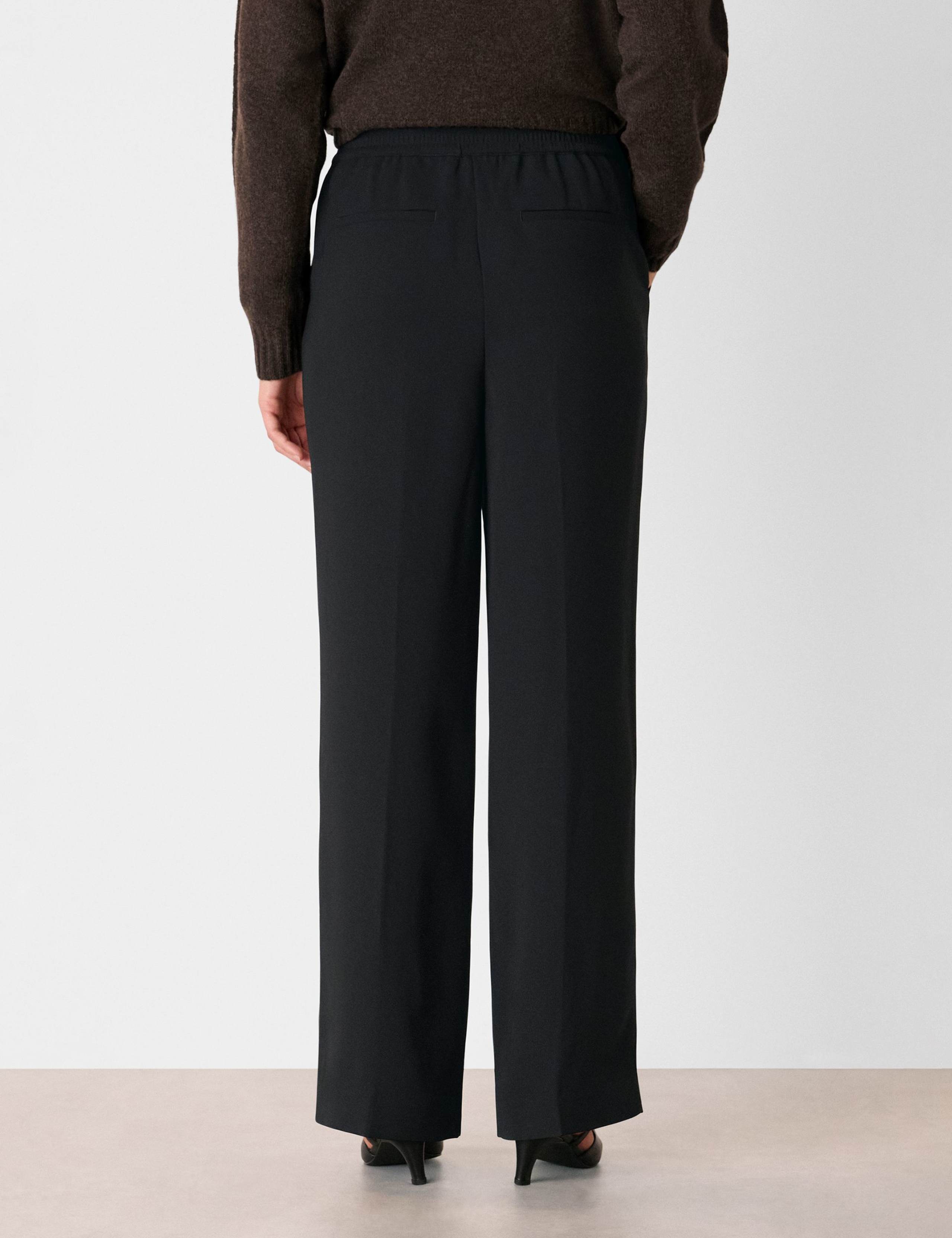 Petite Crepe Straight Leg Trousers 4 of 4
