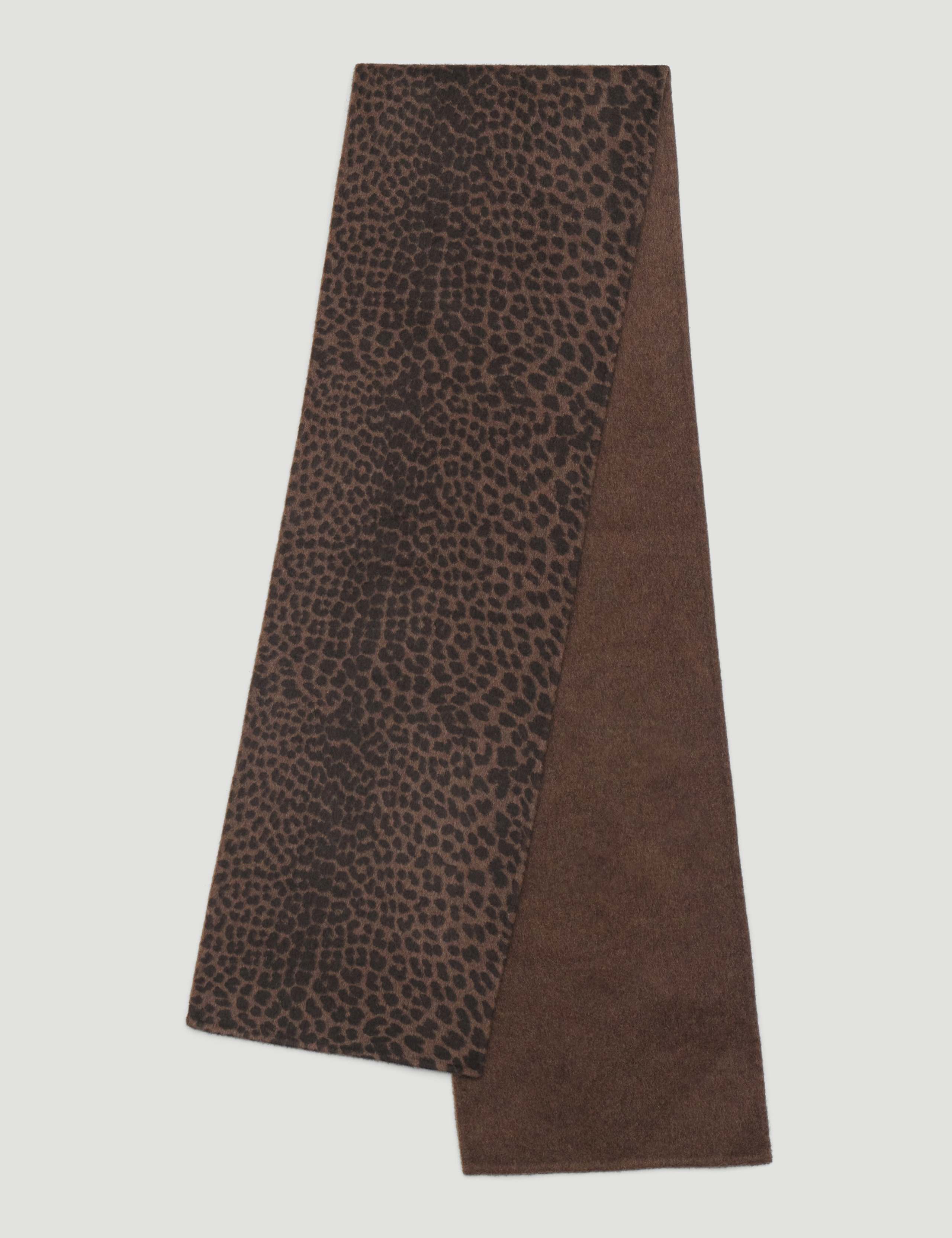 Pure Wool Leopard Print Rectangle Scarf 2 of 4