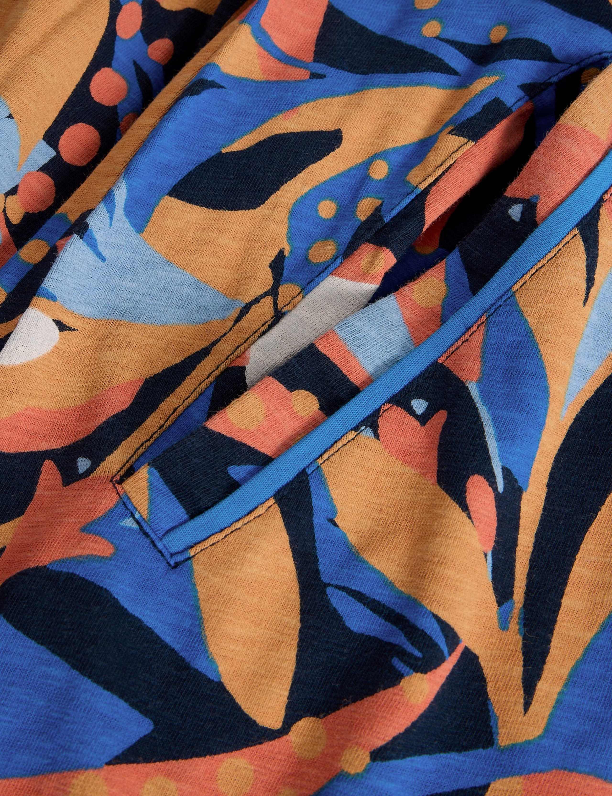 Pure Cotton Jersey V-Neck Midi Dress 6 of 6