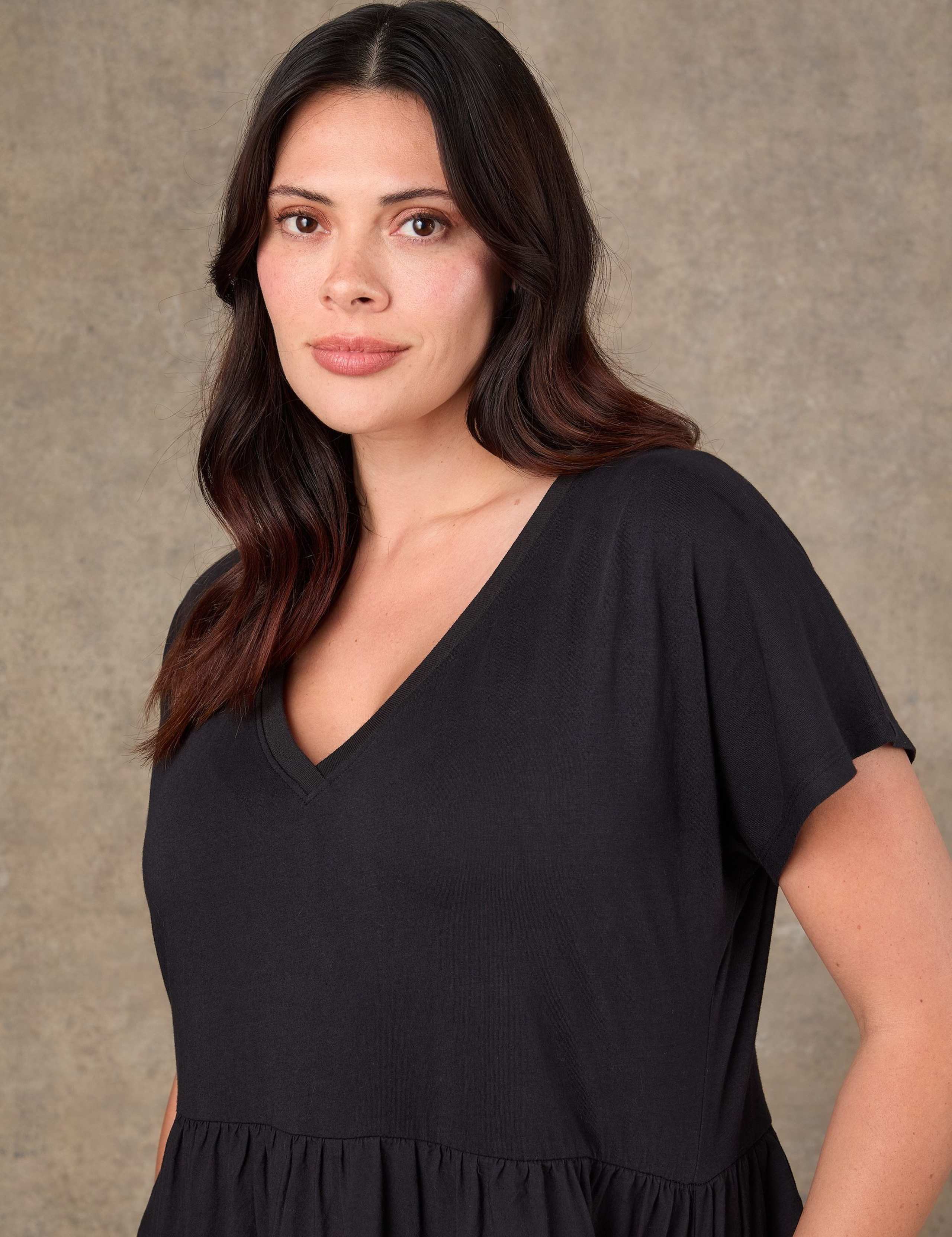 Pure Cotton Jersey Broderie Maxi Skater Dress 5 of 6