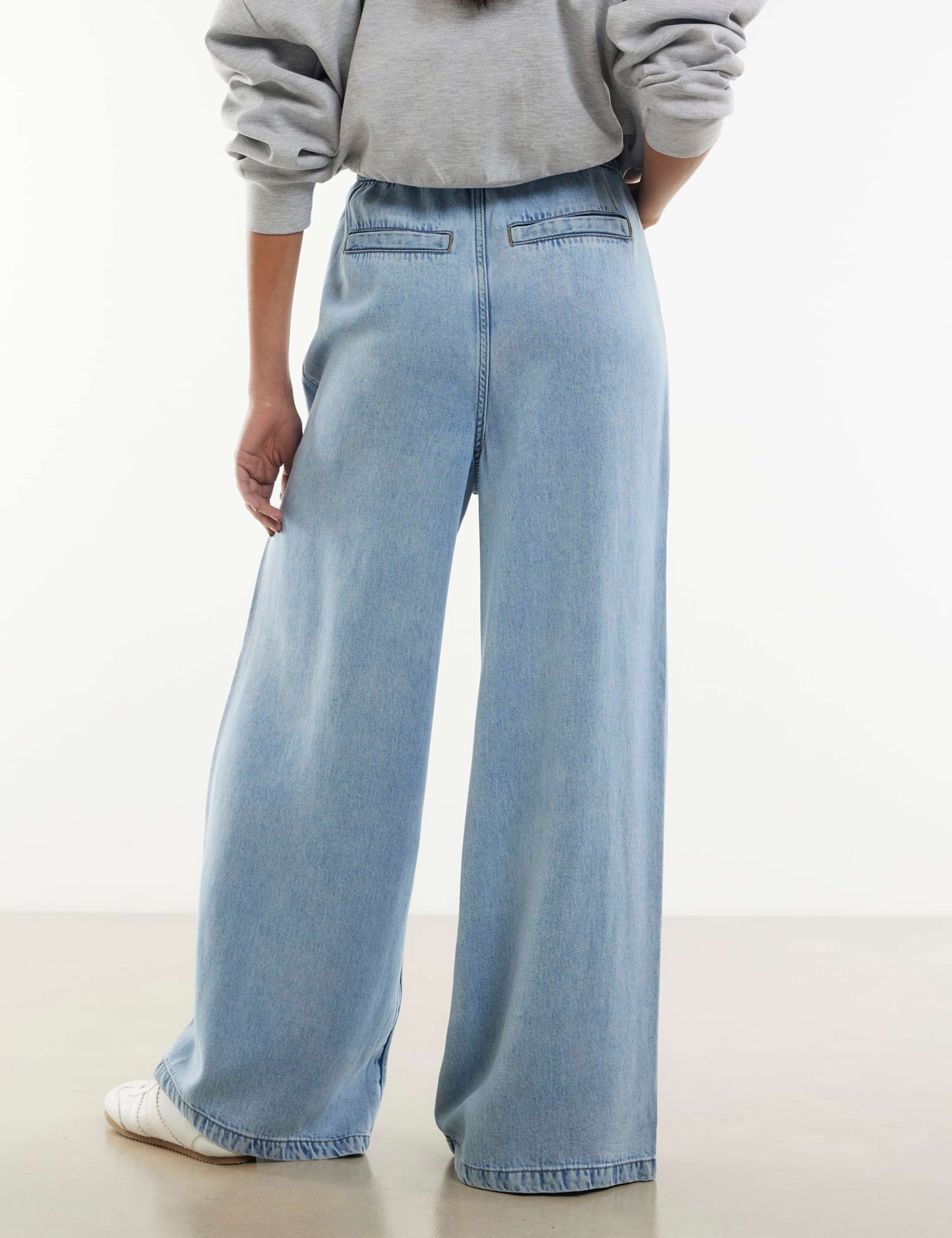 Pure Lyocell Wide Leg Jeans 3 of 4