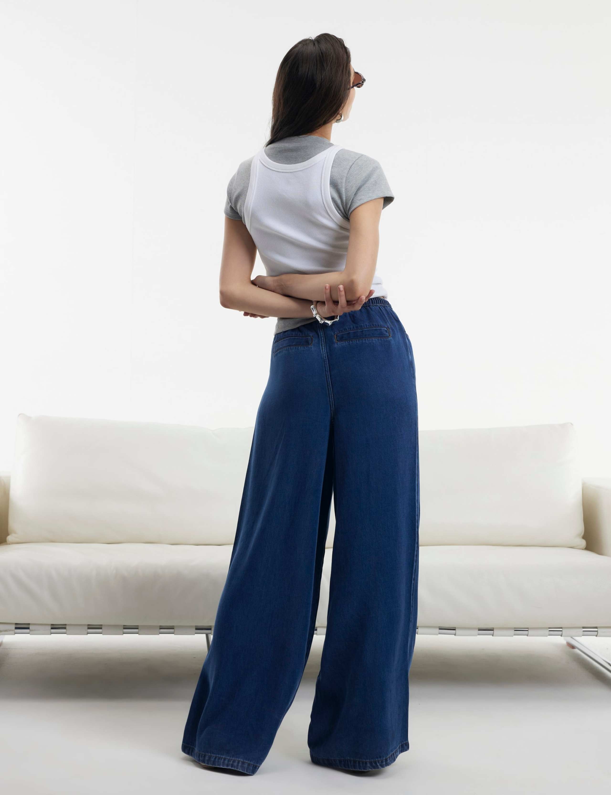 Pure Lyocell Wide Leg Jeans 2 of 4