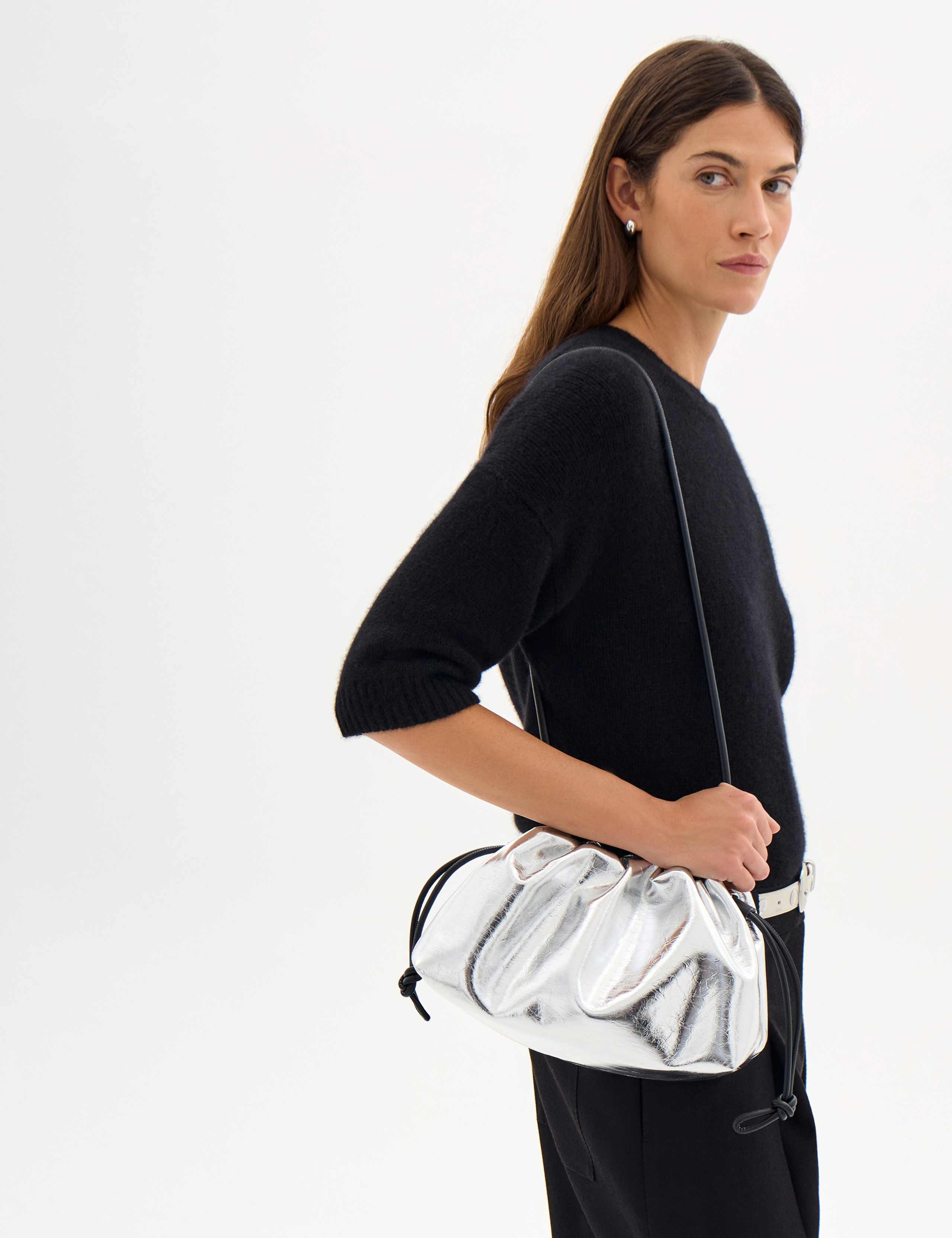 Metallic Drawstring Shoulder Bag 1 of 6