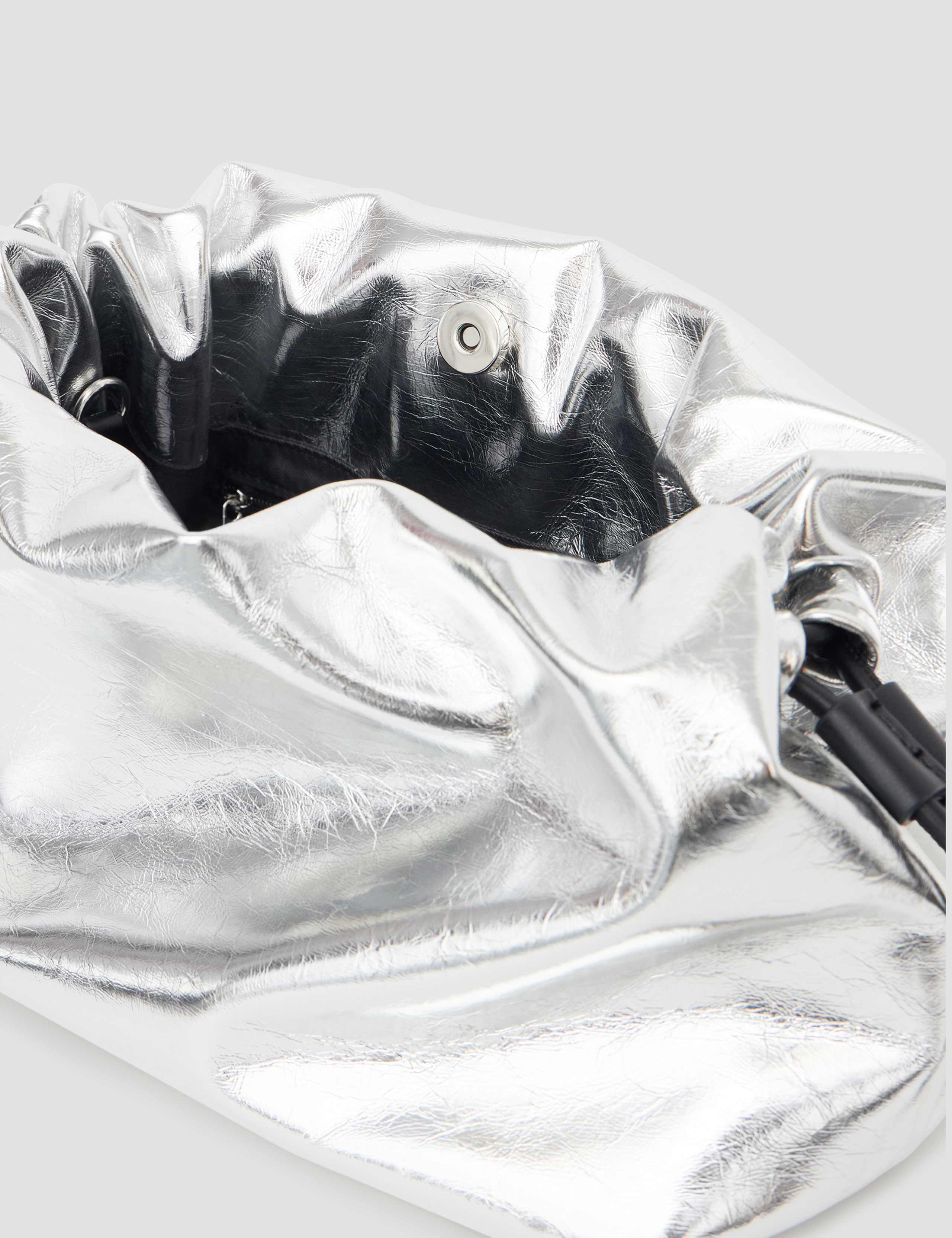 Metallic Drawstring Shoulder Bag 3 of 6
