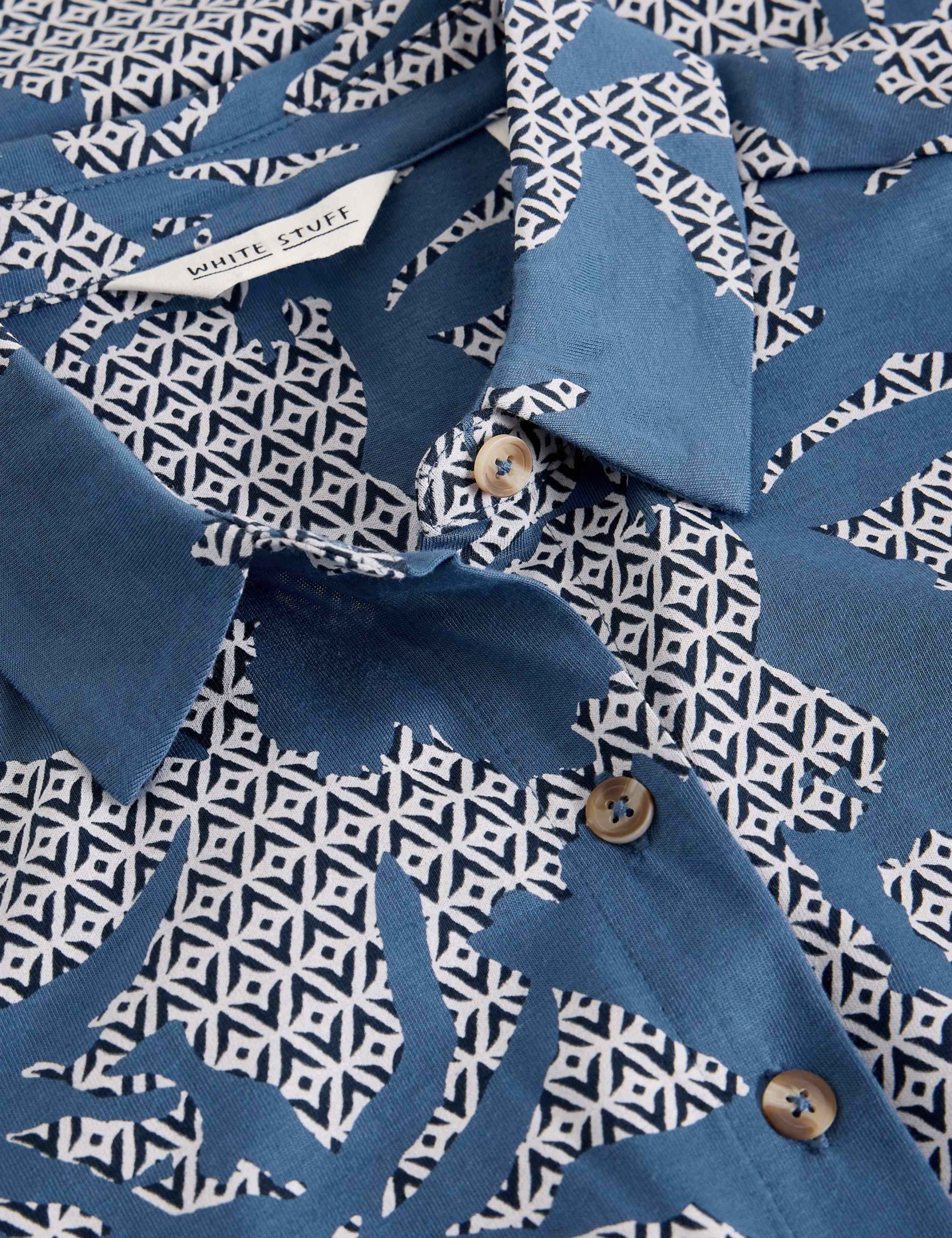 Cotton Blend Floral Midi Tea Dress 4 of 6