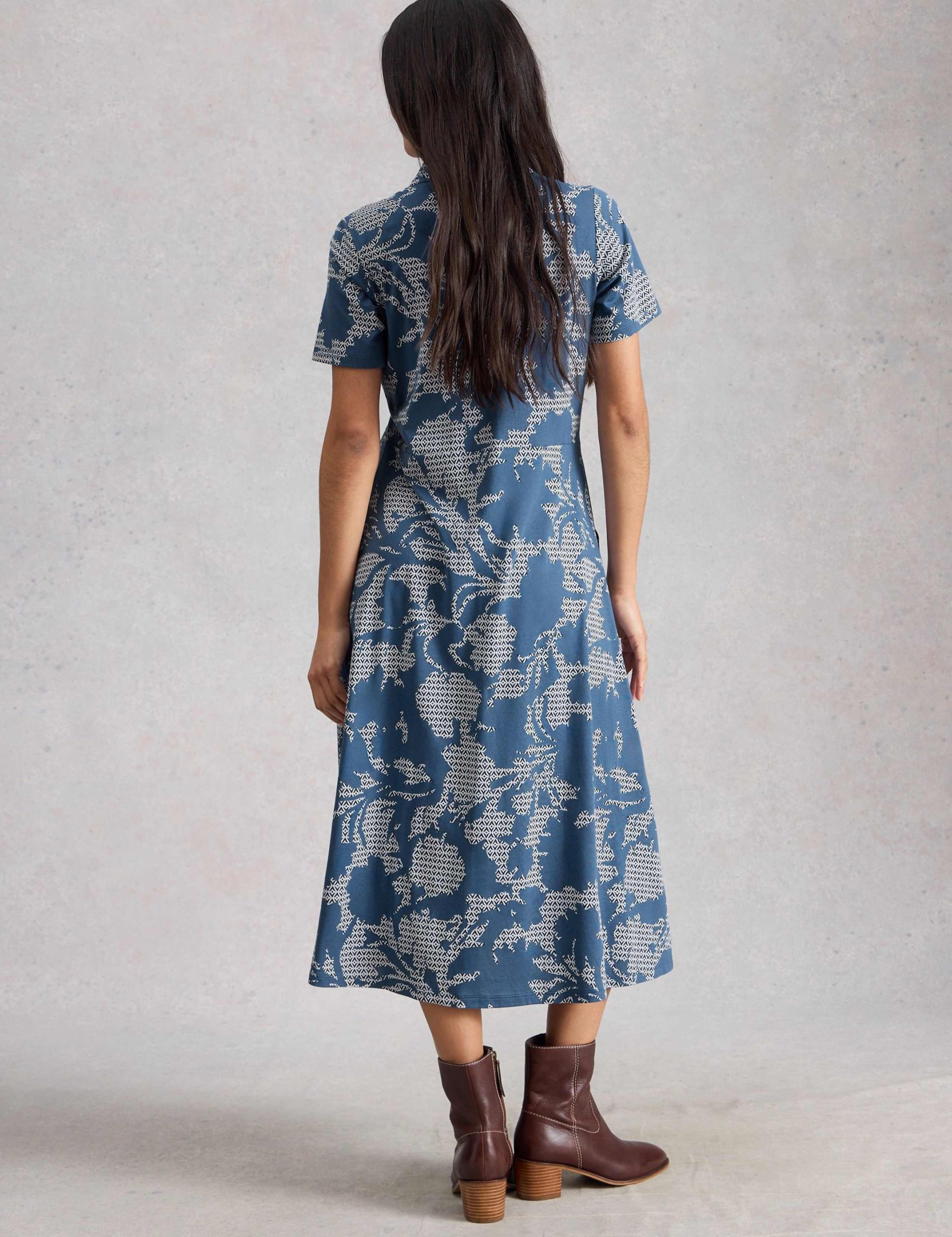 Cotton Blend Floral Midi Tea Dress 6 of 6
