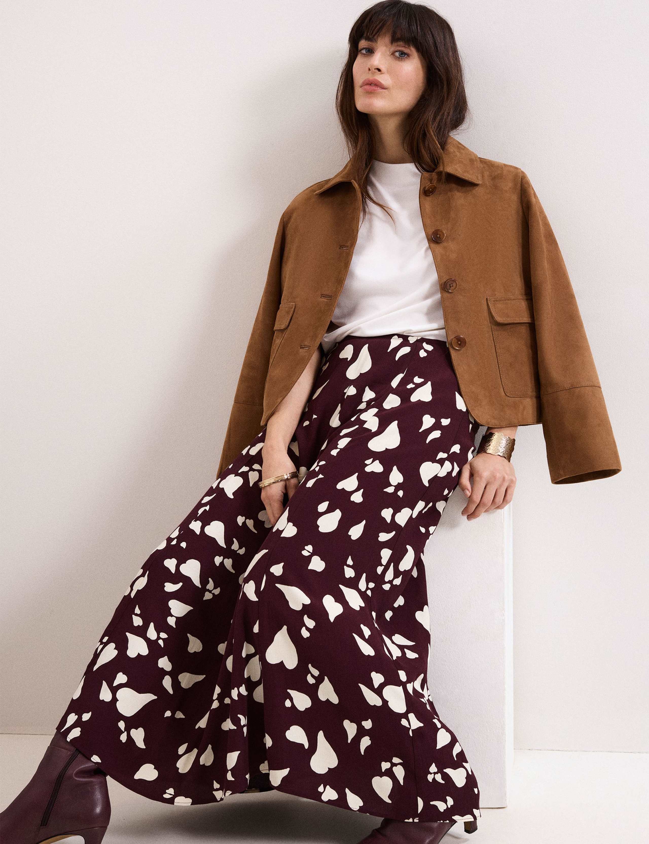 Printed Midi A-Line Skirt 3 of 6