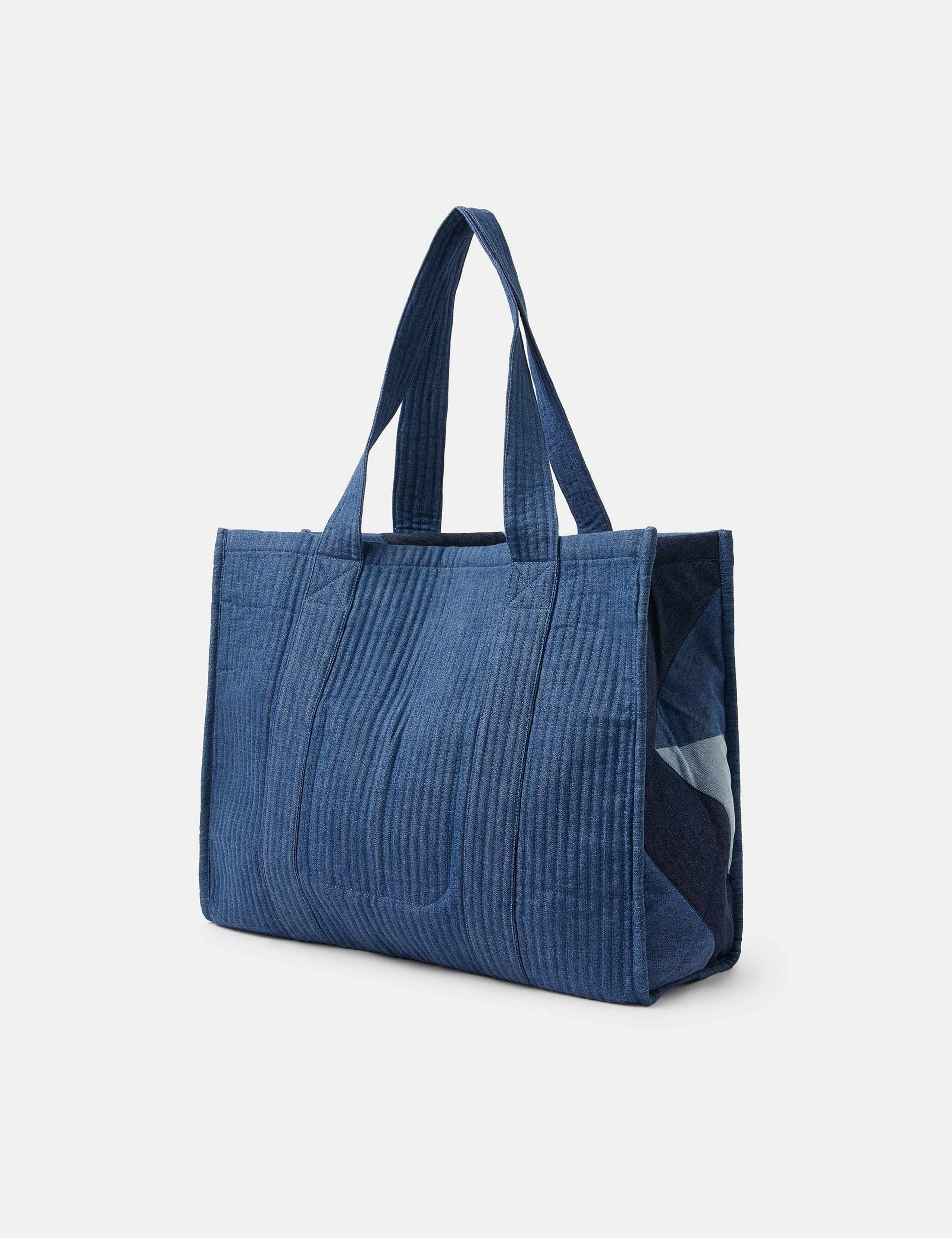 Denim Patchwork Tote Bag 2 of 3