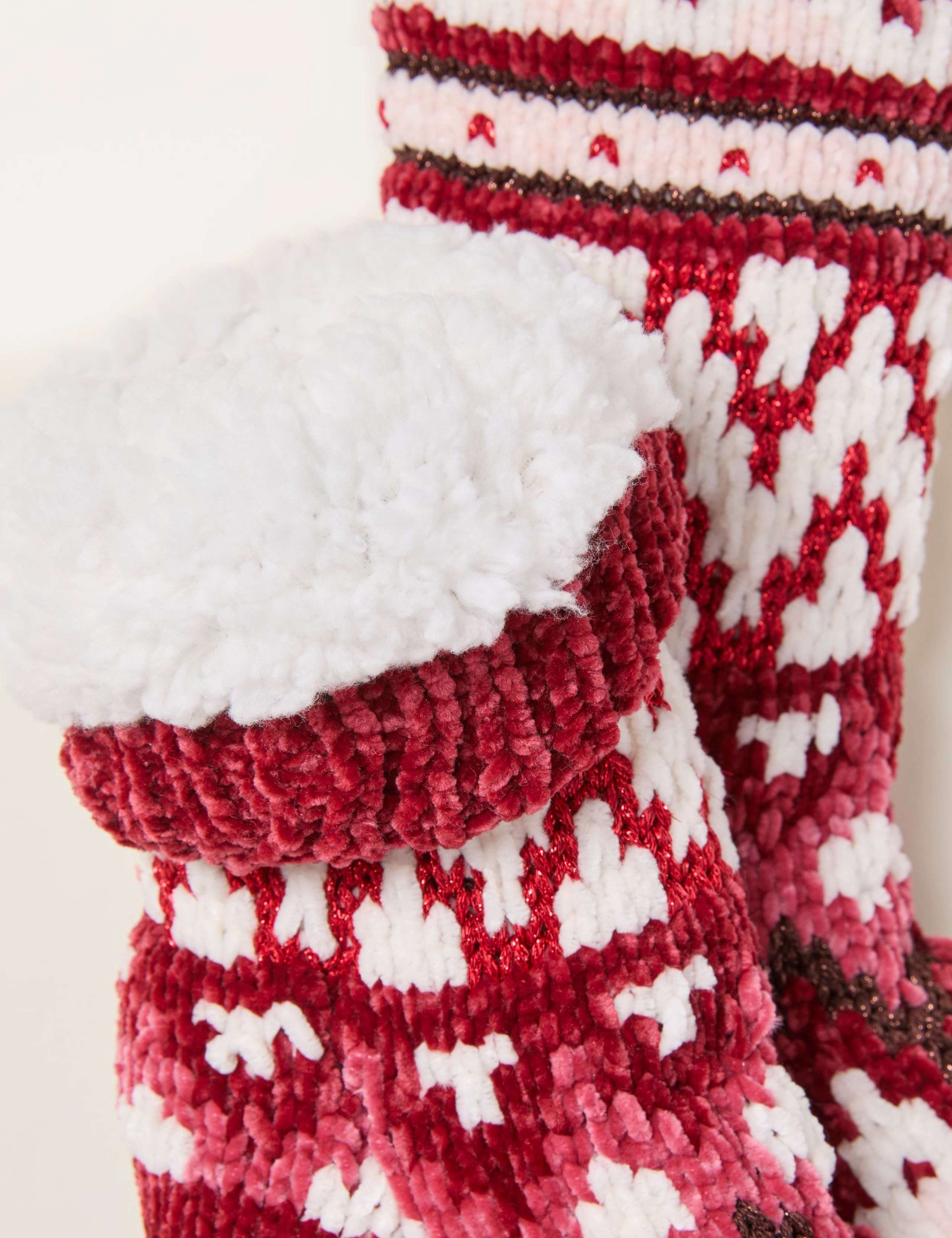 Fair Isle Fluffy Socks 2 of 2