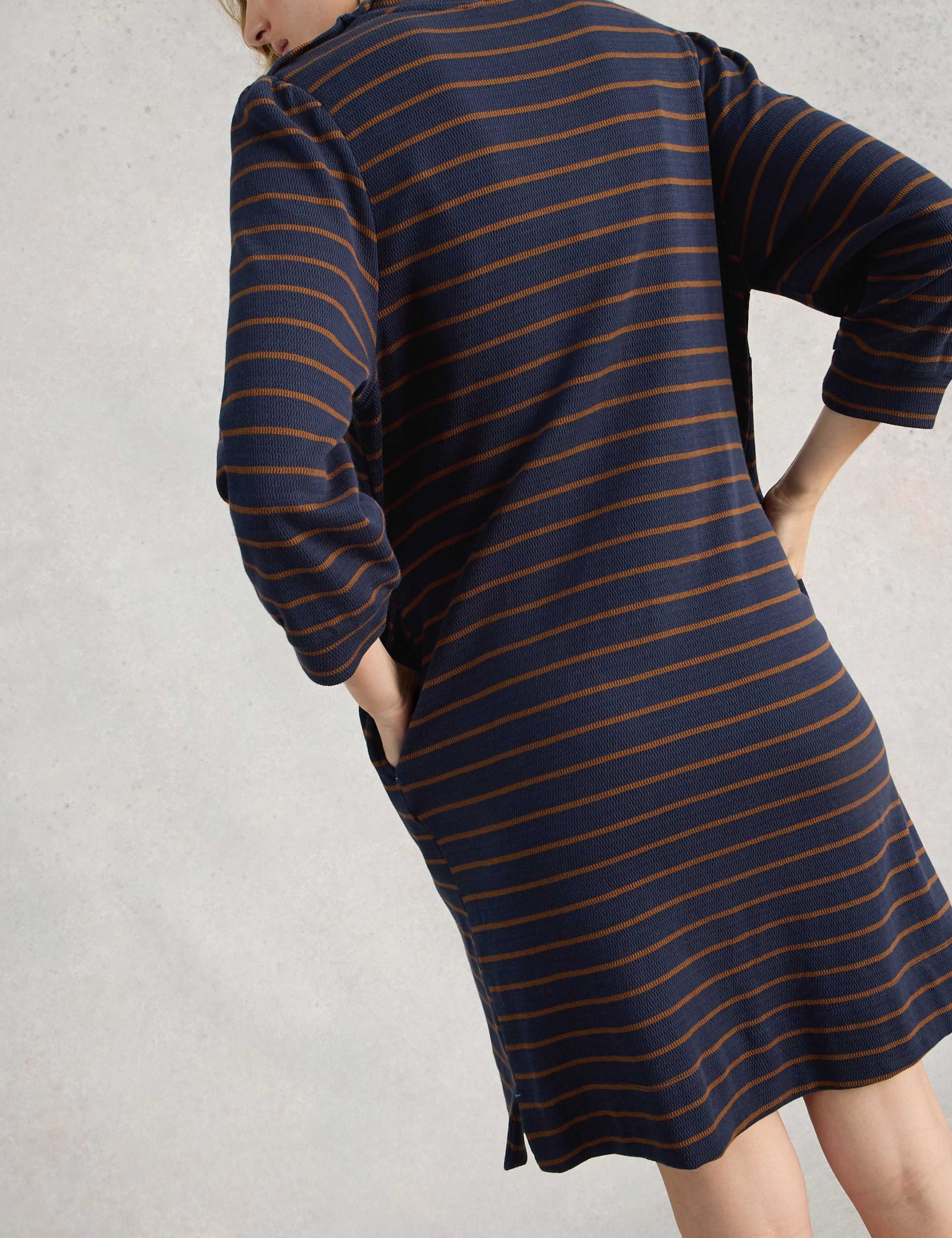 Pure Cotton Striped Jumper Dress 4 of 6