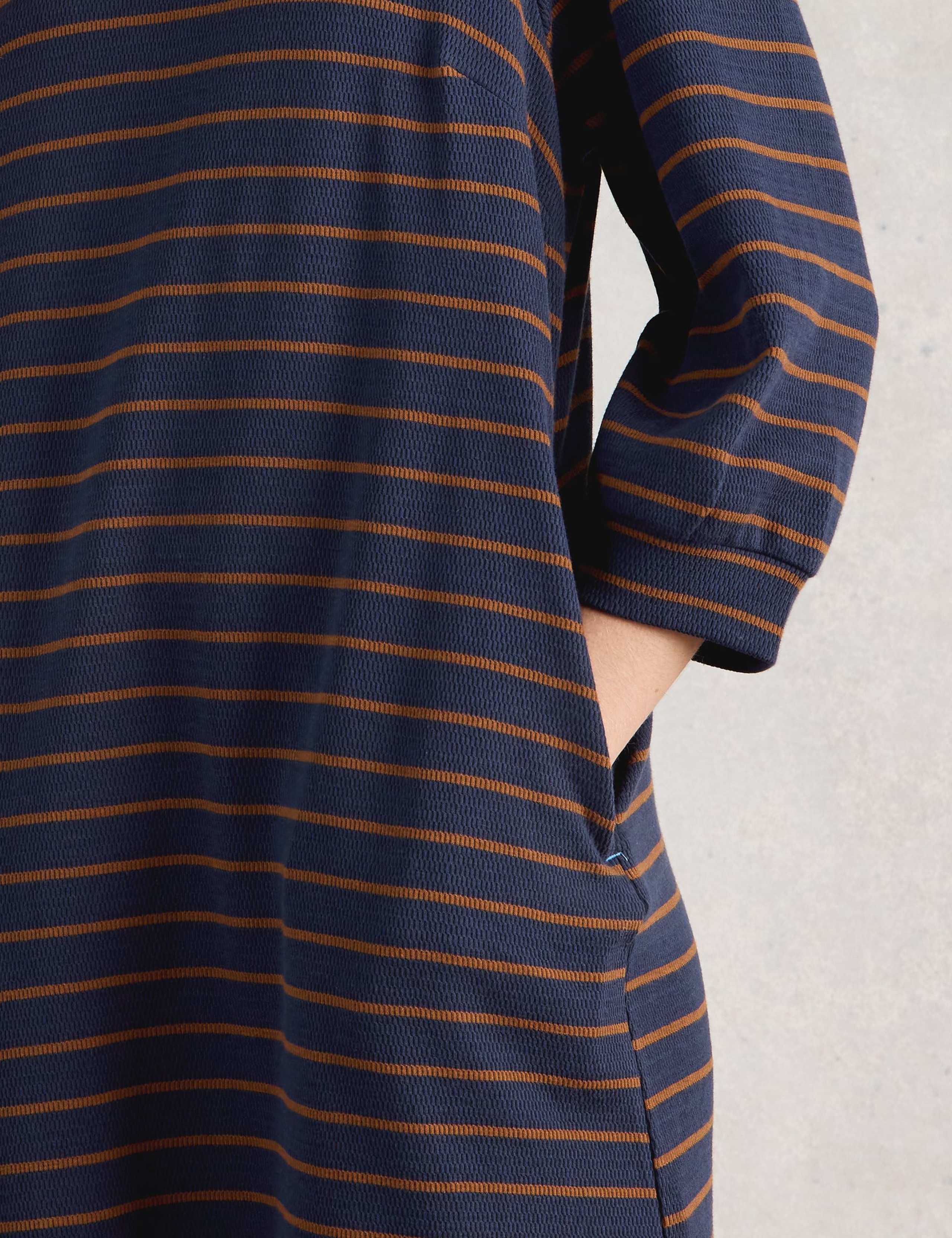Pure Cotton Striped Jumper Dress 5 of 6