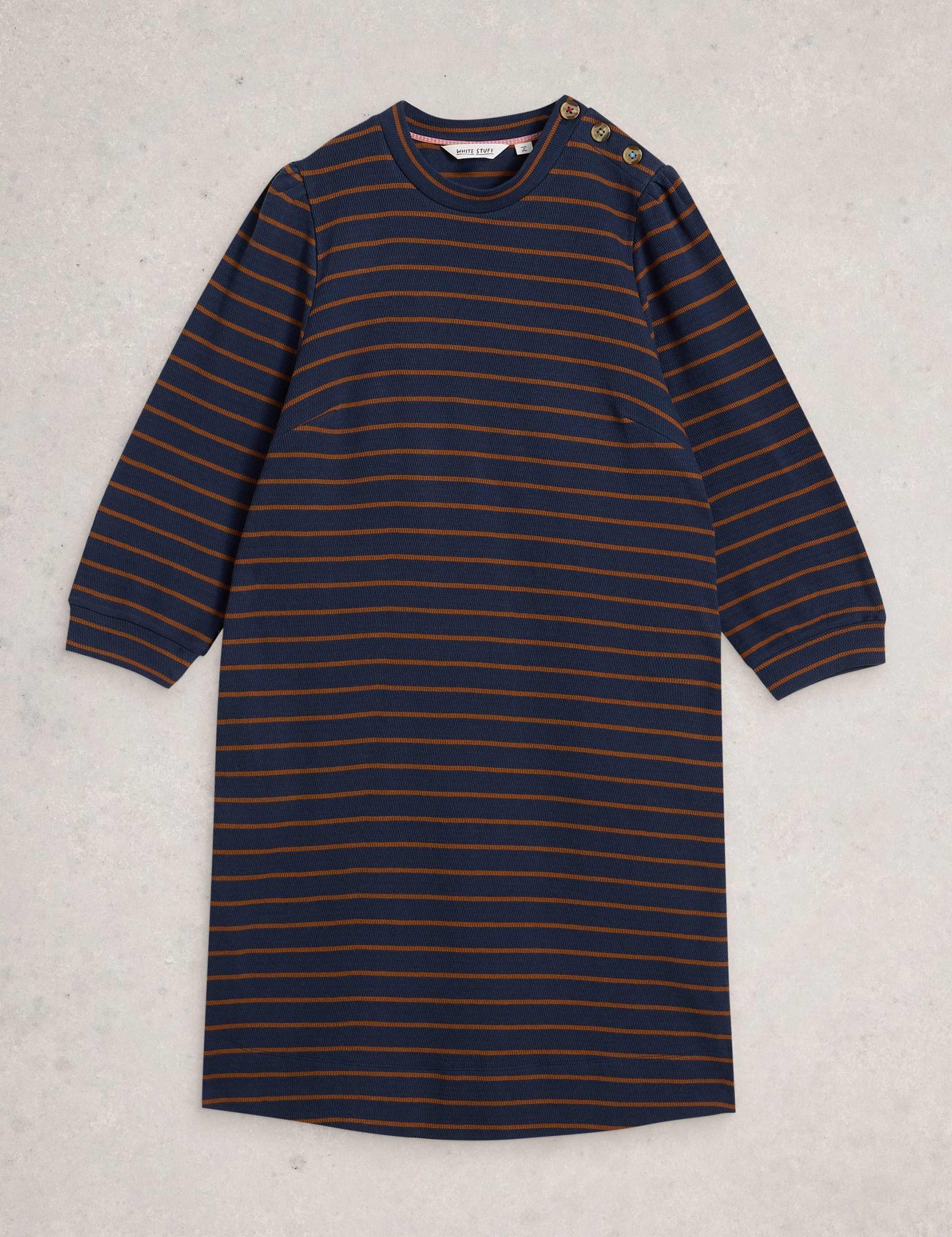 Pure Cotton Striped Jumper Dress 2 of 6