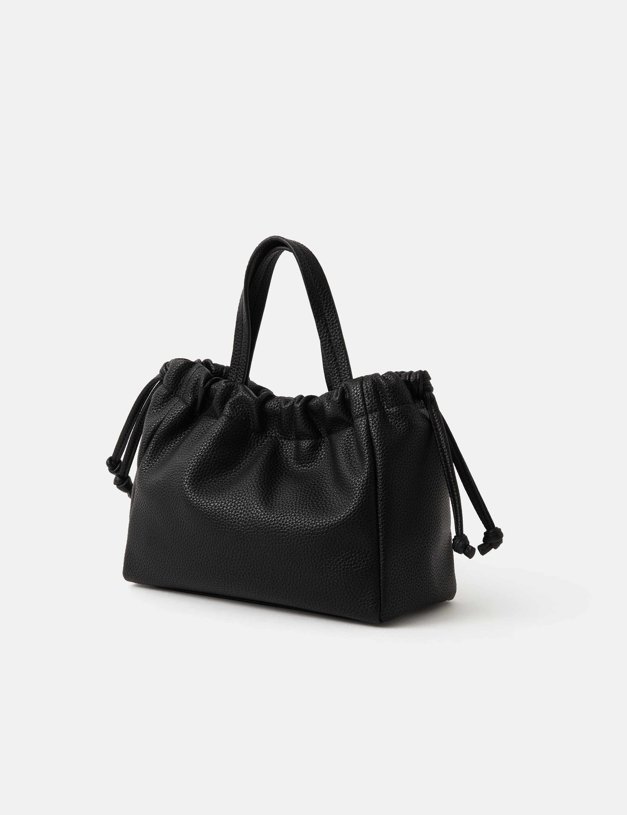 Faux Leather Drawstring Cross Body Bag 2 of 4