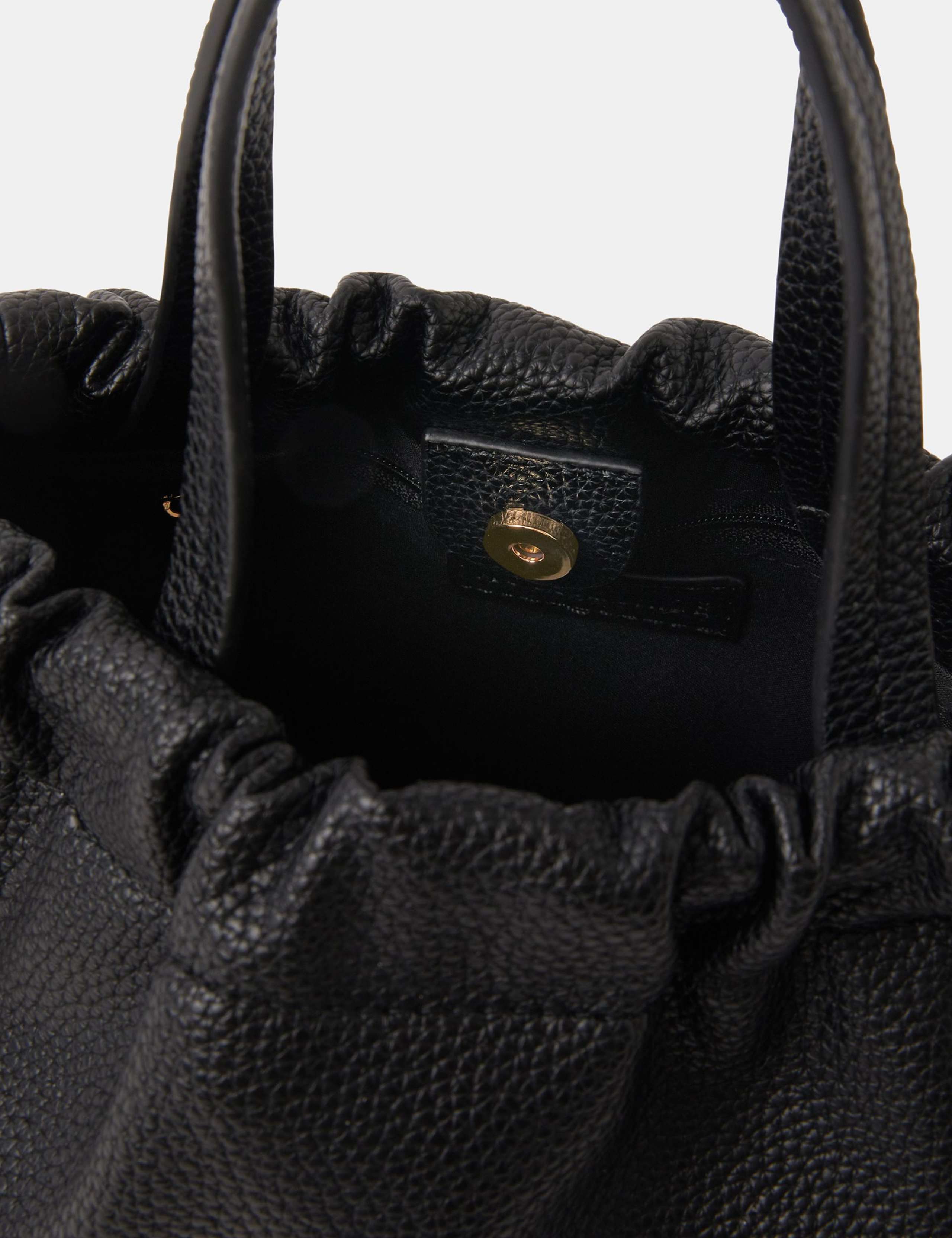 Faux Leather Drawstring Cross Body Bag 4 of 4