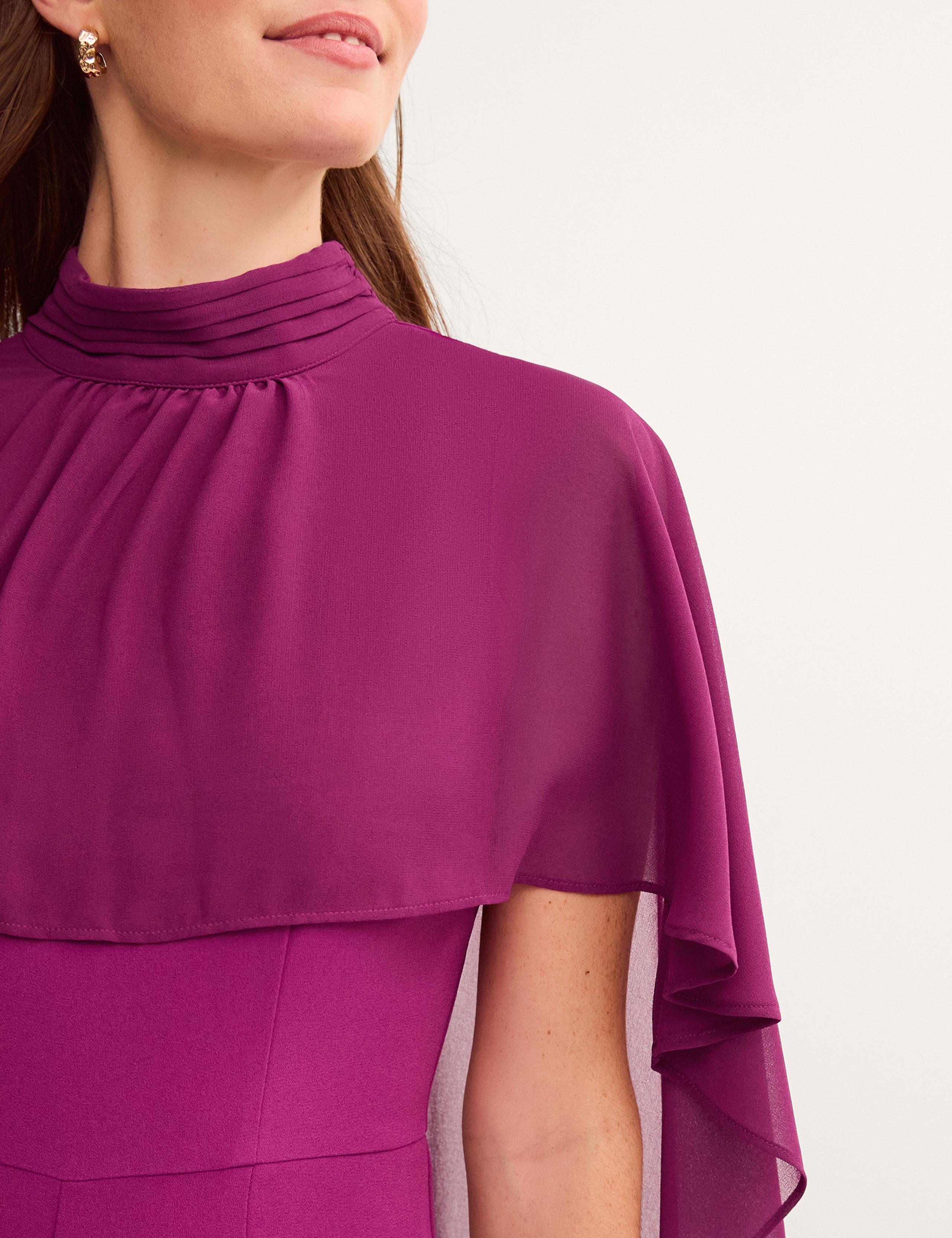 High Neck Cape Detail Waisted Jumpsuit 5 of 5