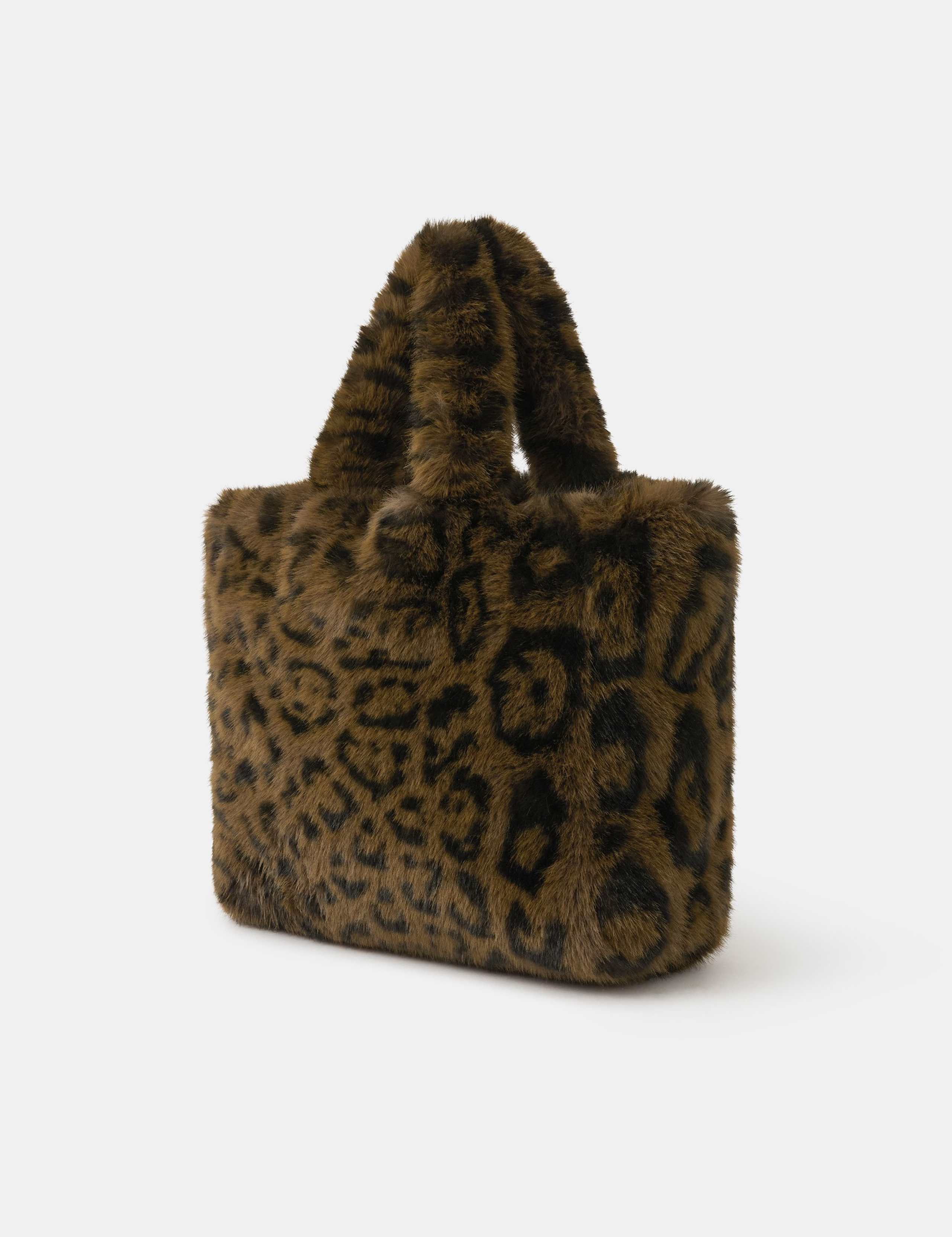 Faux Fur Leopard Print Grab Bag 2 of 4