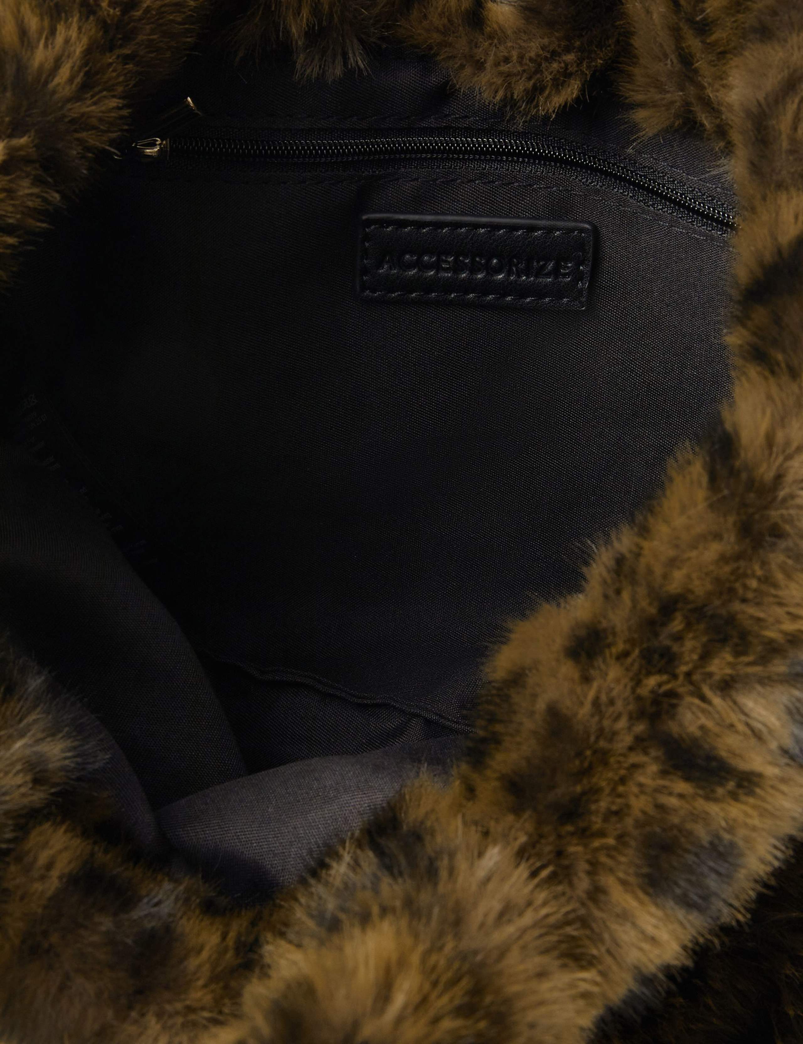 Faux Fur Leopard Print Grab Bag 4 of 4