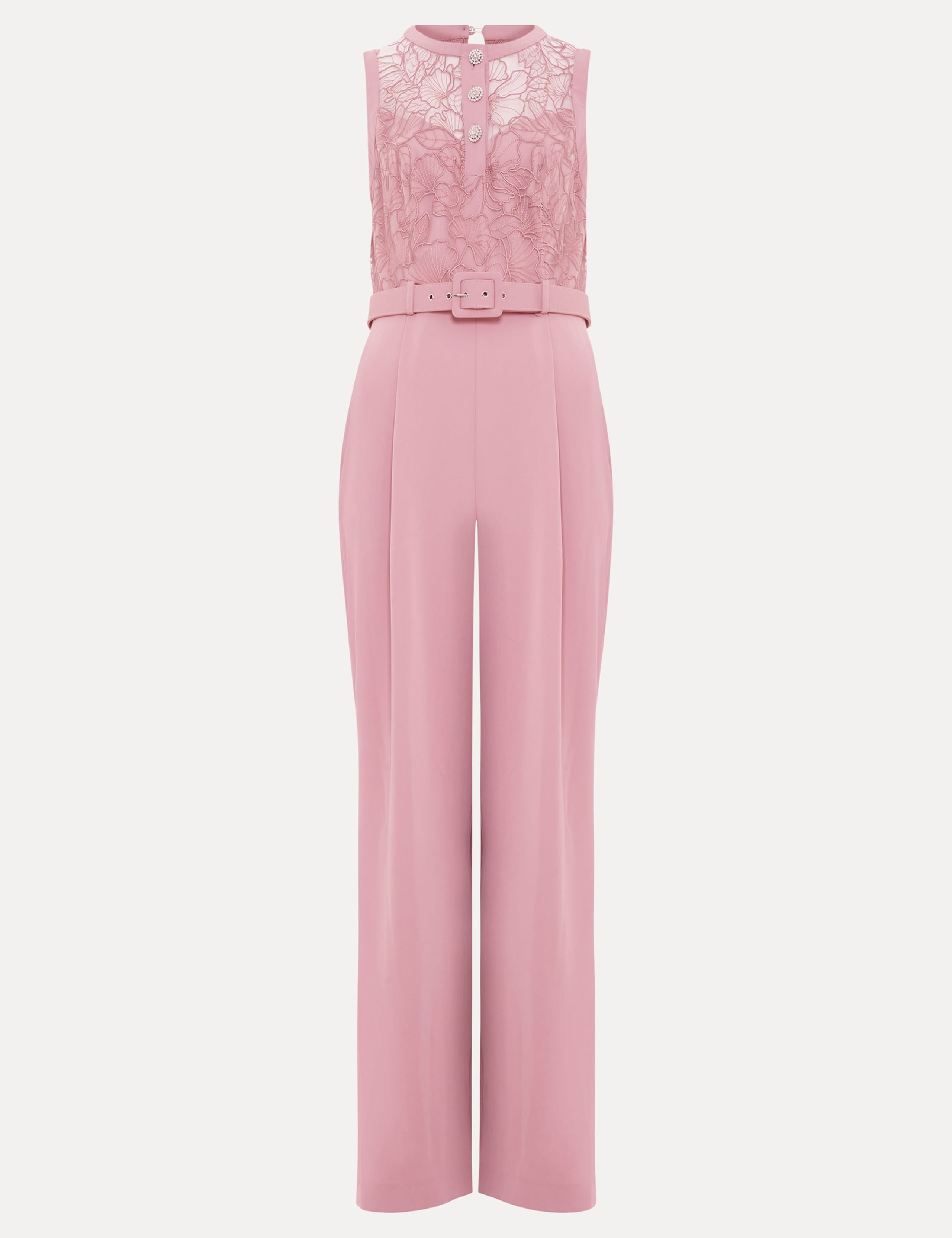 Lace Belted Wide Leg Jumpsuit 2 of 6