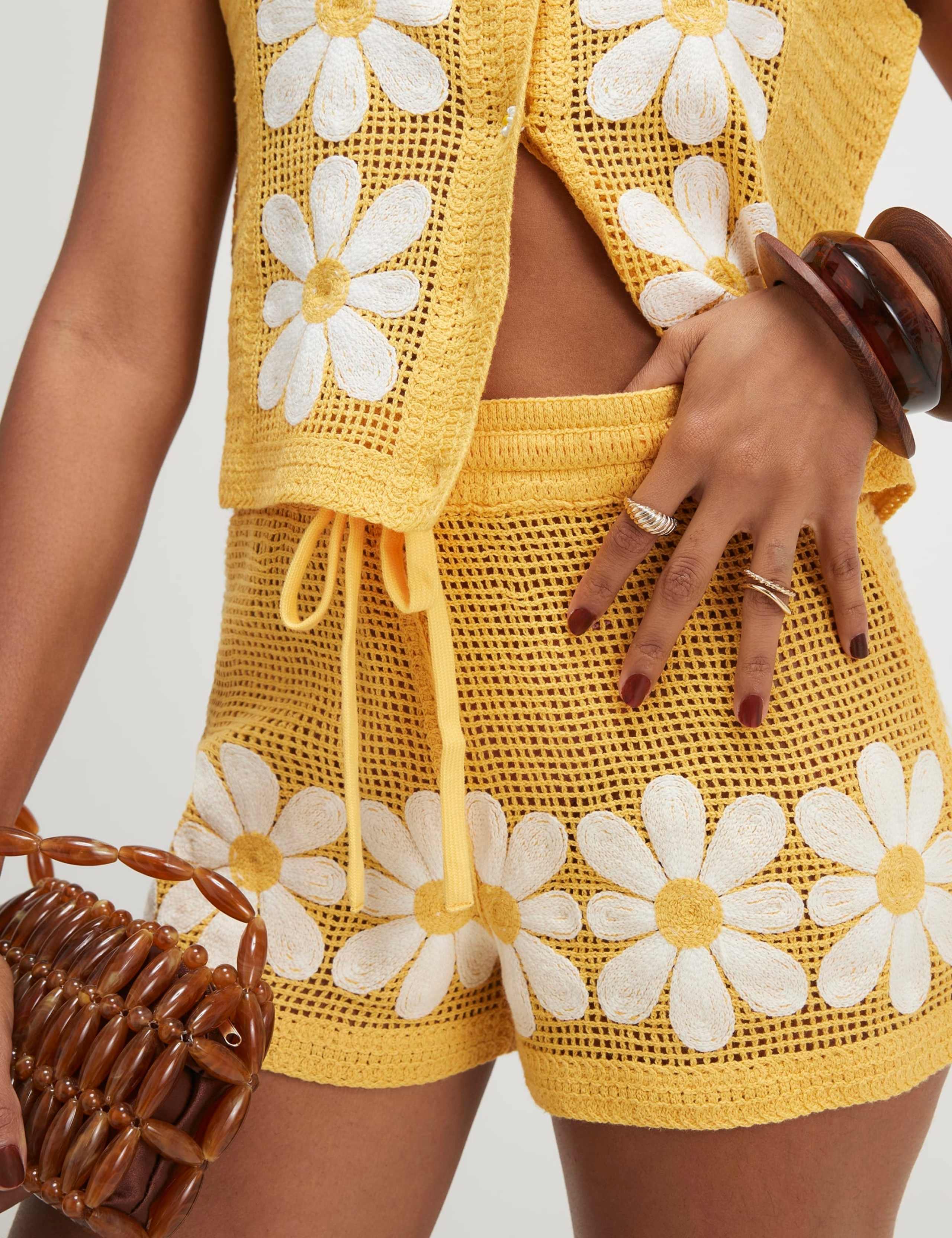 Floral Embroidered Shorts 1 of 4