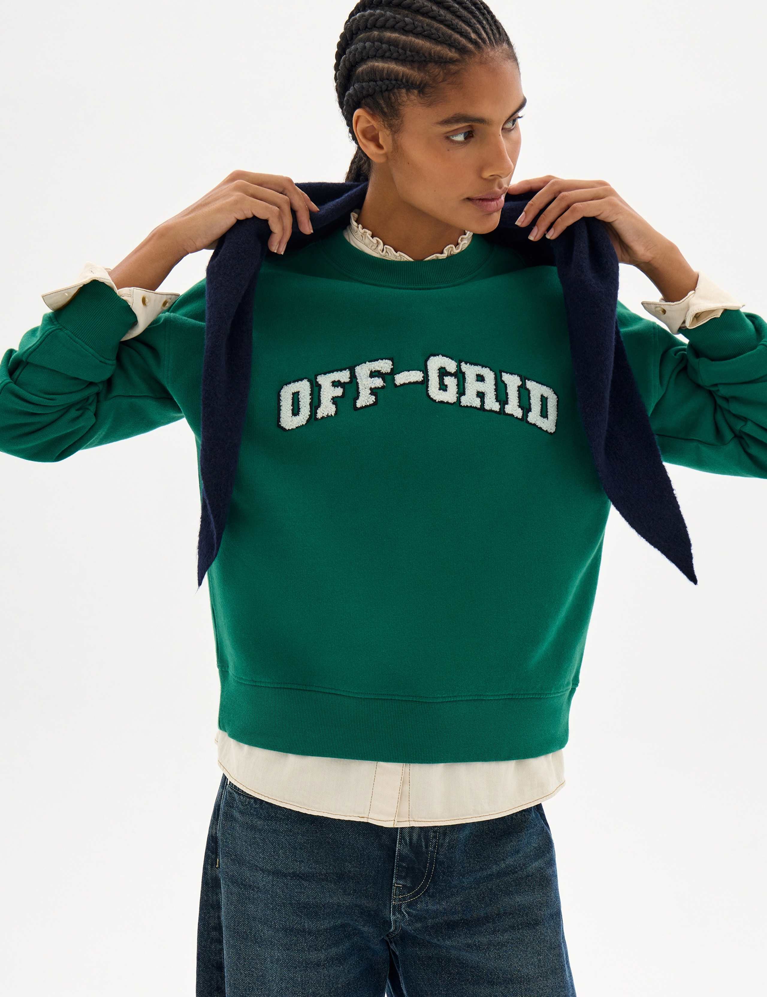 Pure Cotton Graphic Sweatshirt 1 of 5