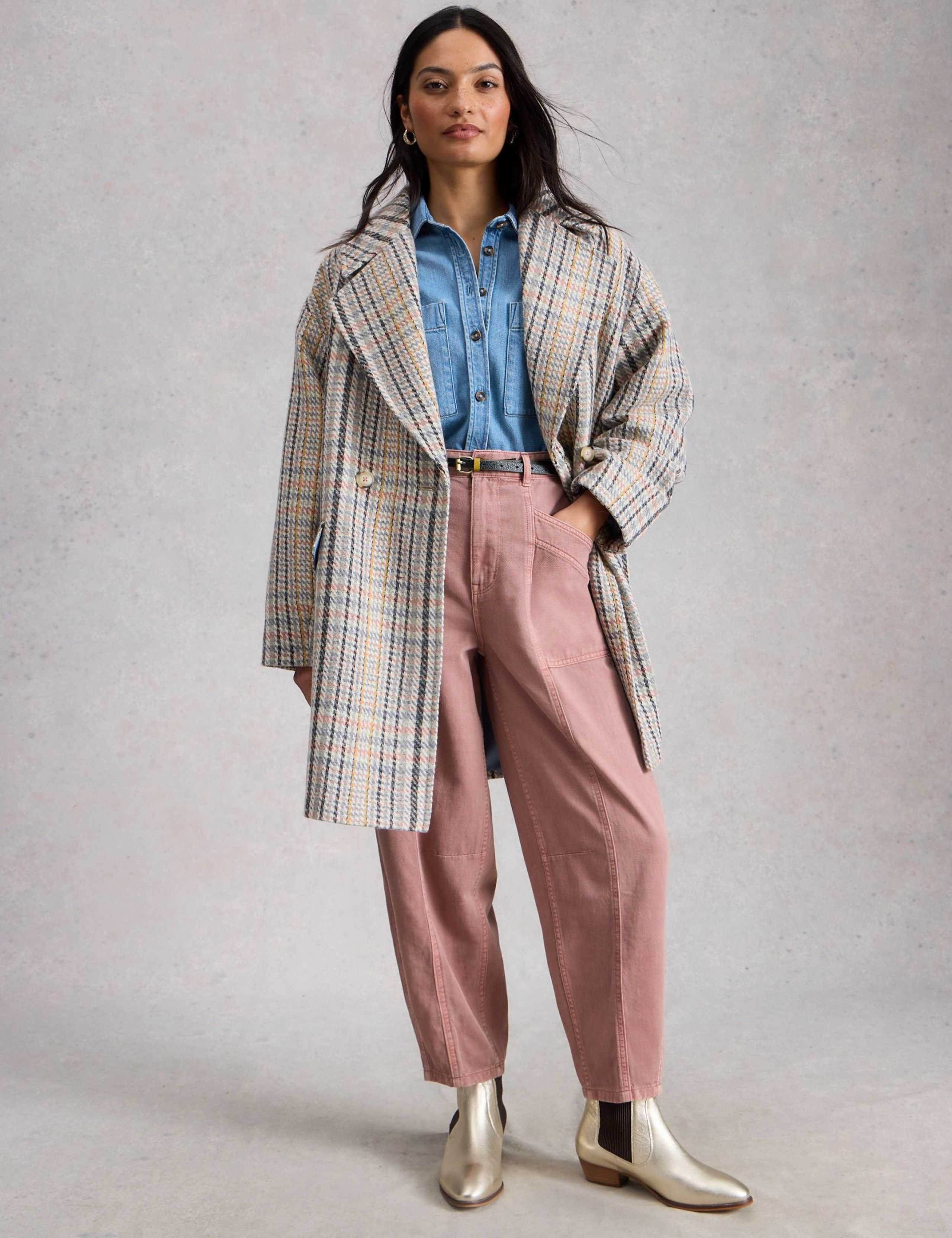 Pure Cotton Barrel Leg Trousers 3 of 6