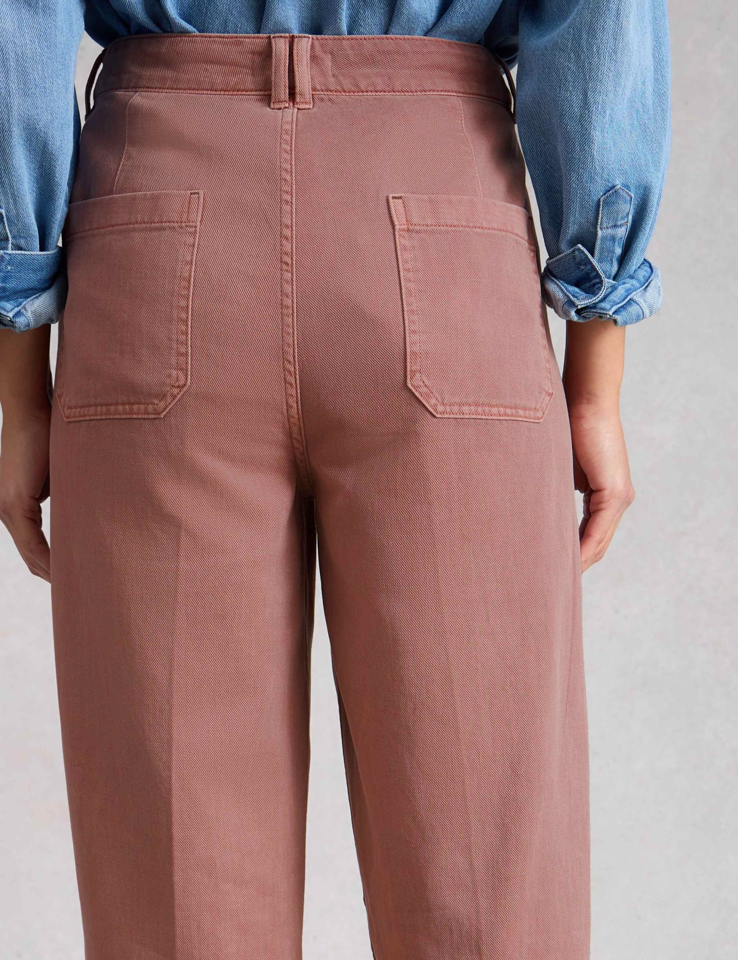 Pure Cotton Barrel Leg Trousers 5 of 6