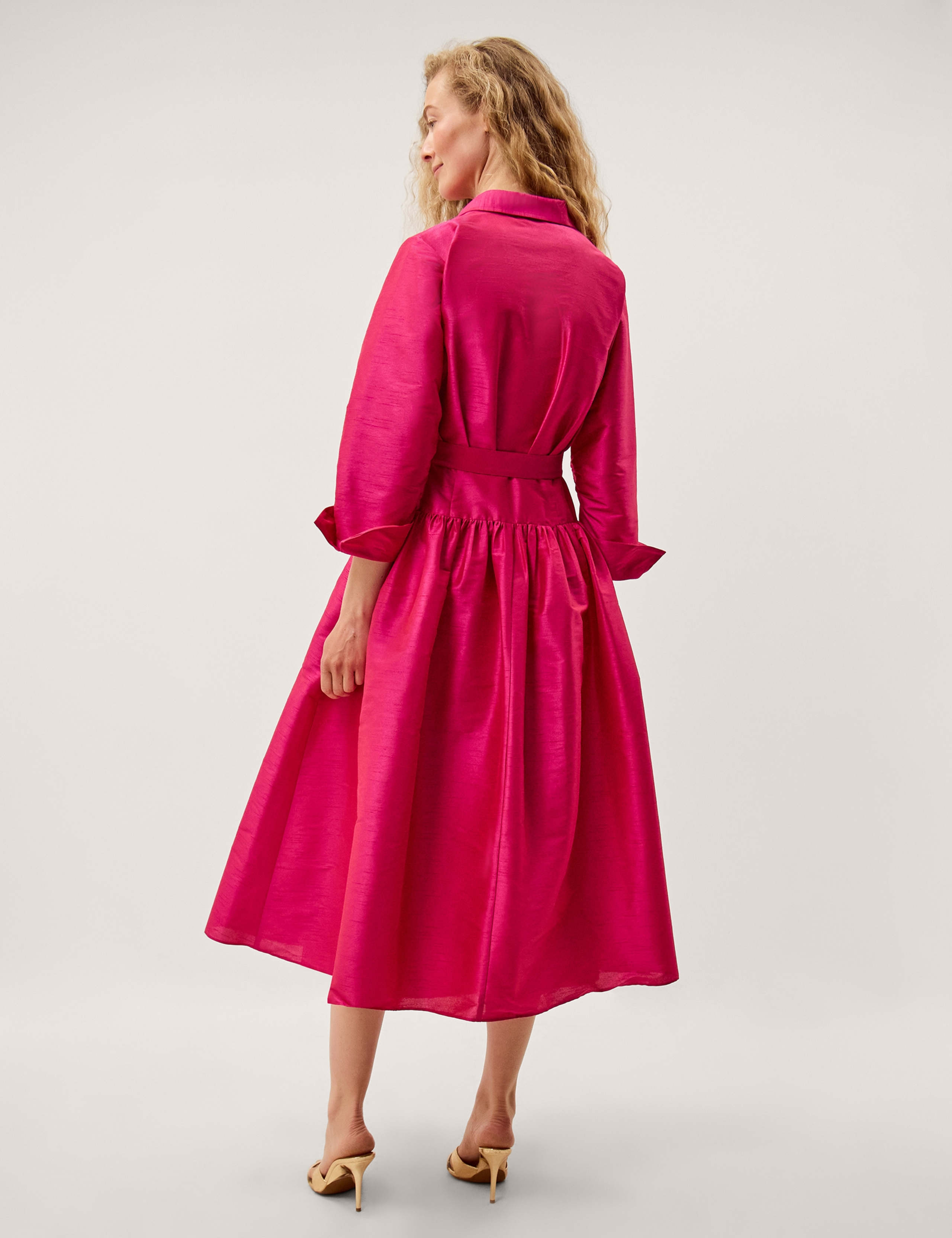 Belted Midi Shirt Dress 3 of 4