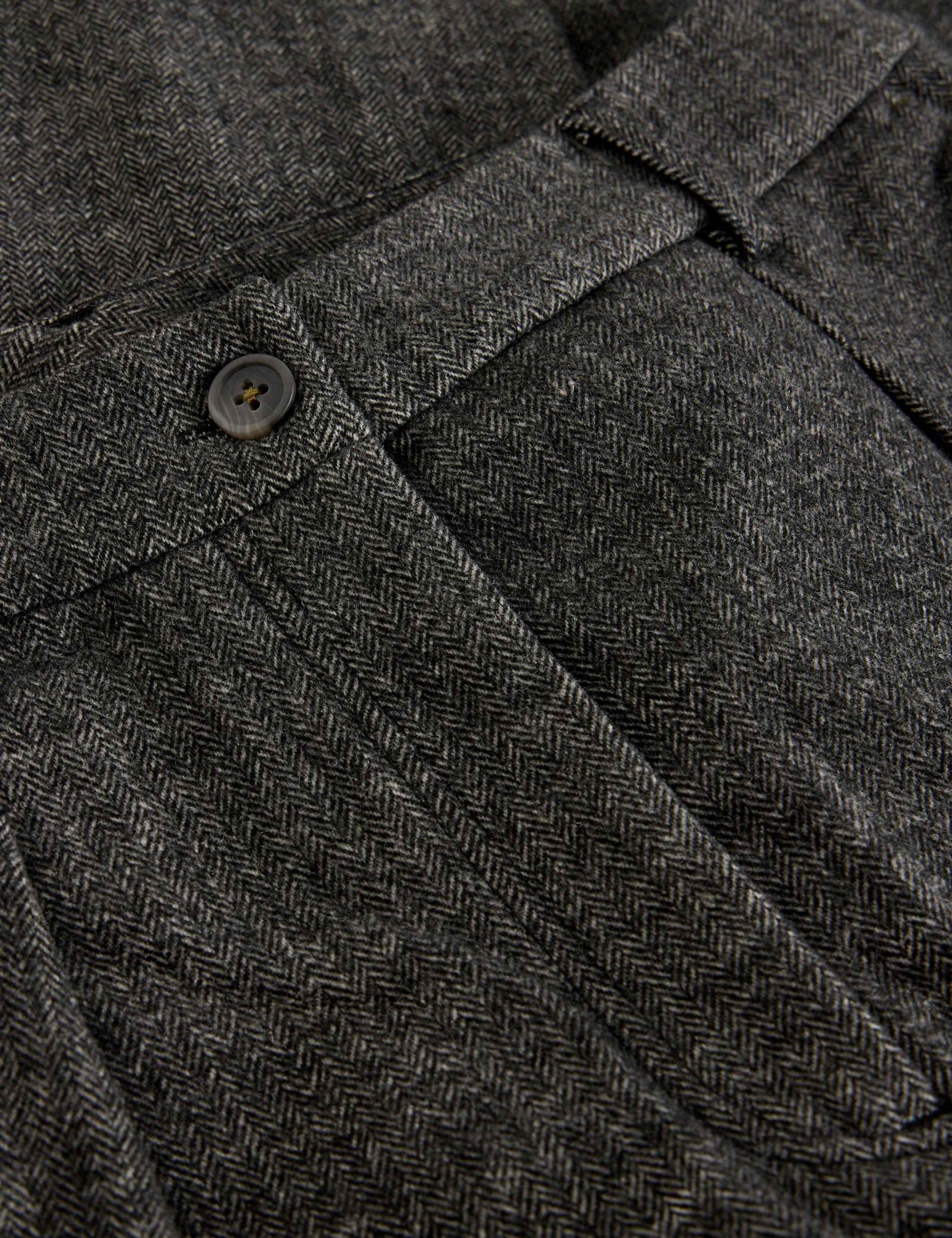 Tweedy Wide Leg Cropped Trousers with Wool 6 of 6