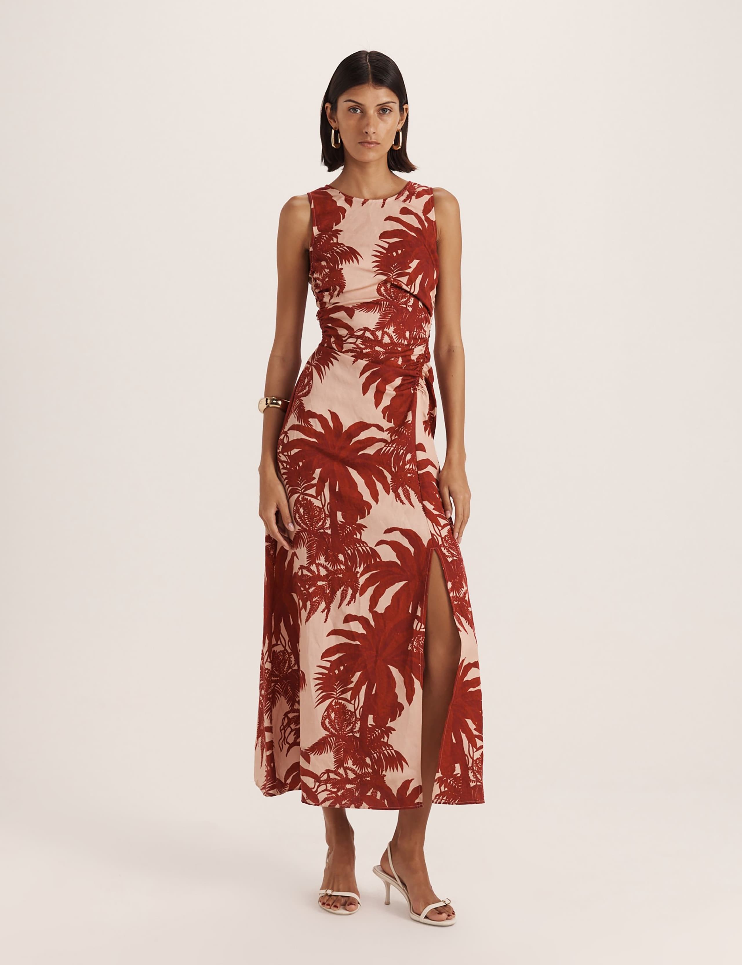 Lyocell Rich Printed Midi Tea Dress 1 of 8
