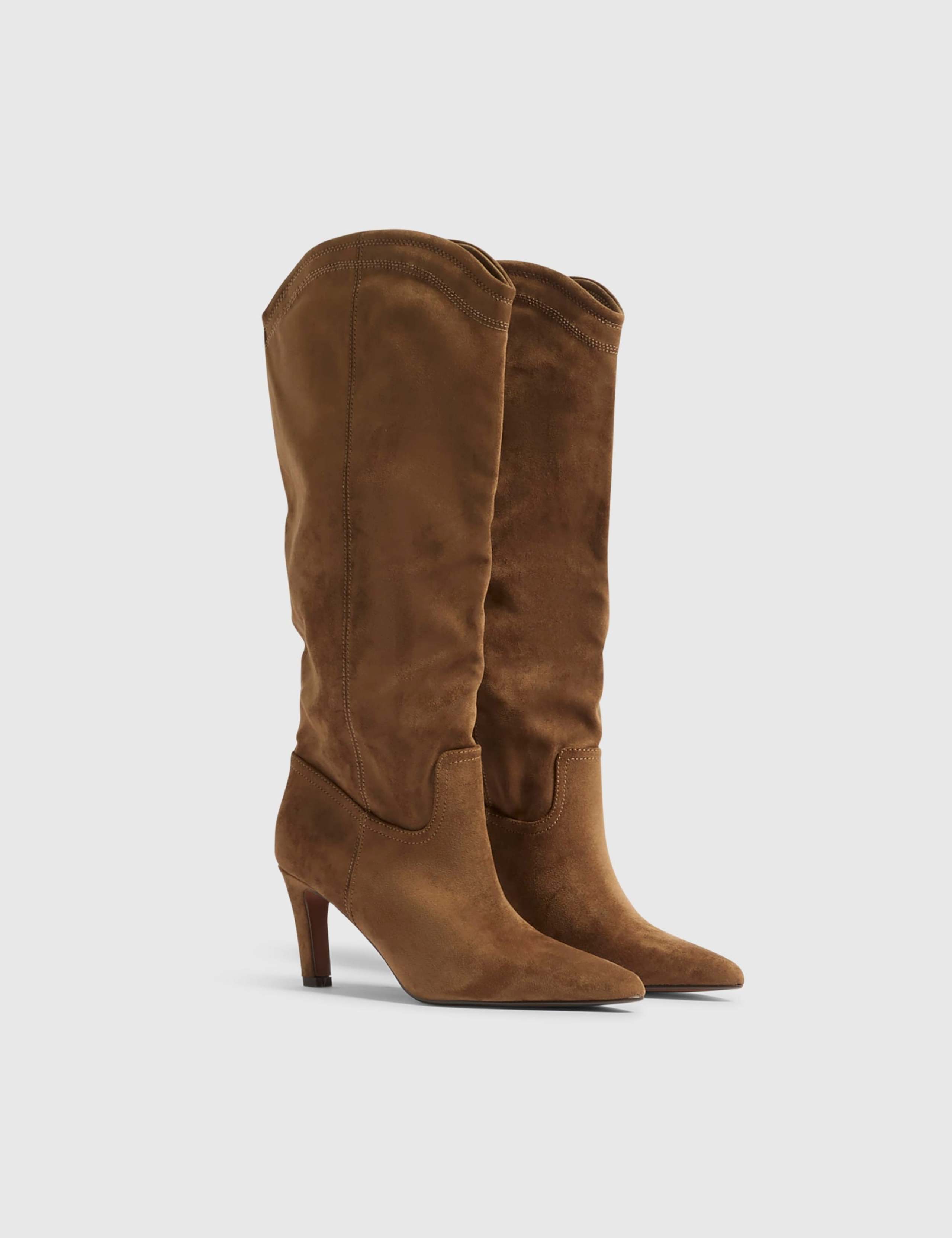 Stiletto Heel Pointed Toe Knee High Boots 2 of 5