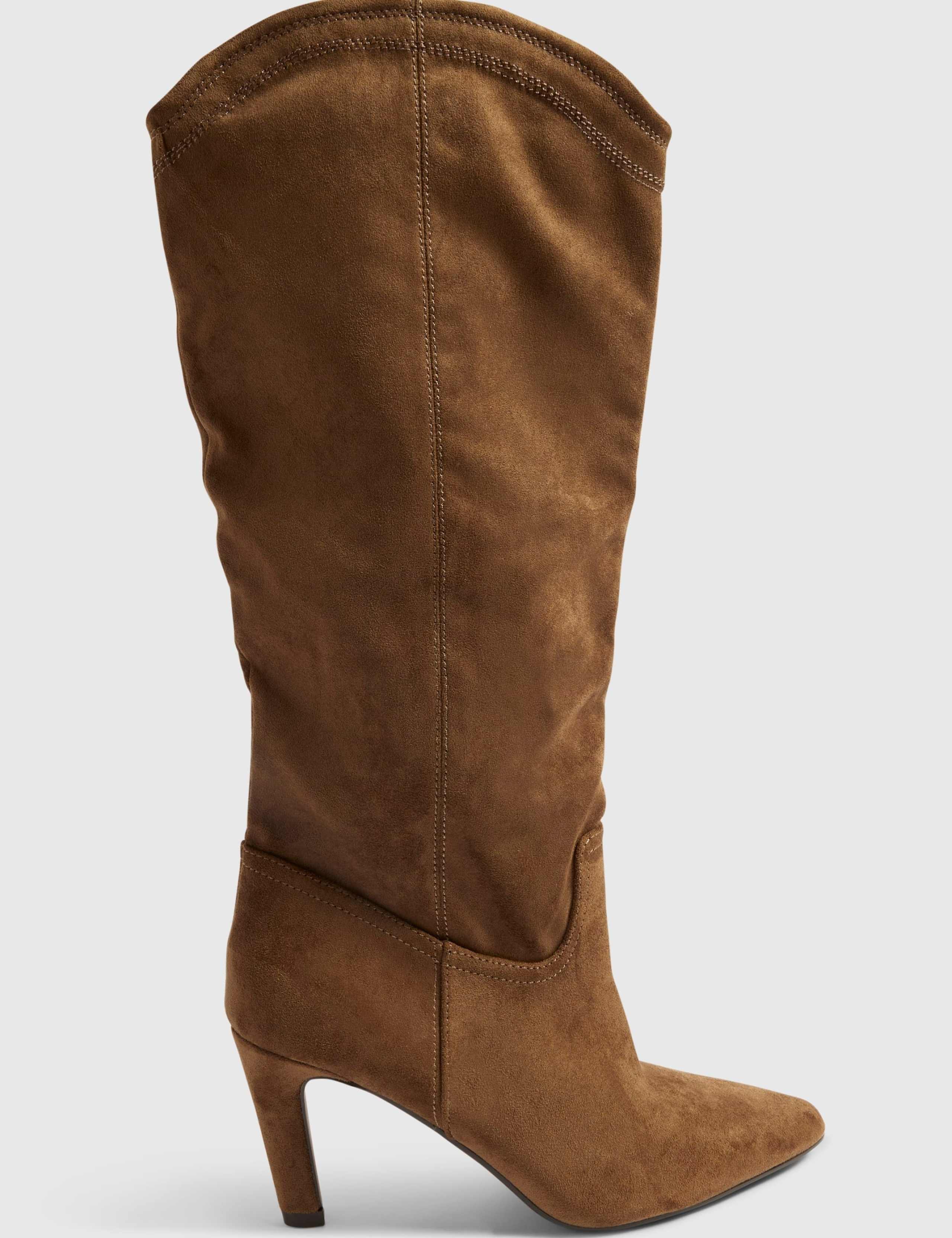 Stiletto Heel Pointed Toe Knee High Boots 4 of 5