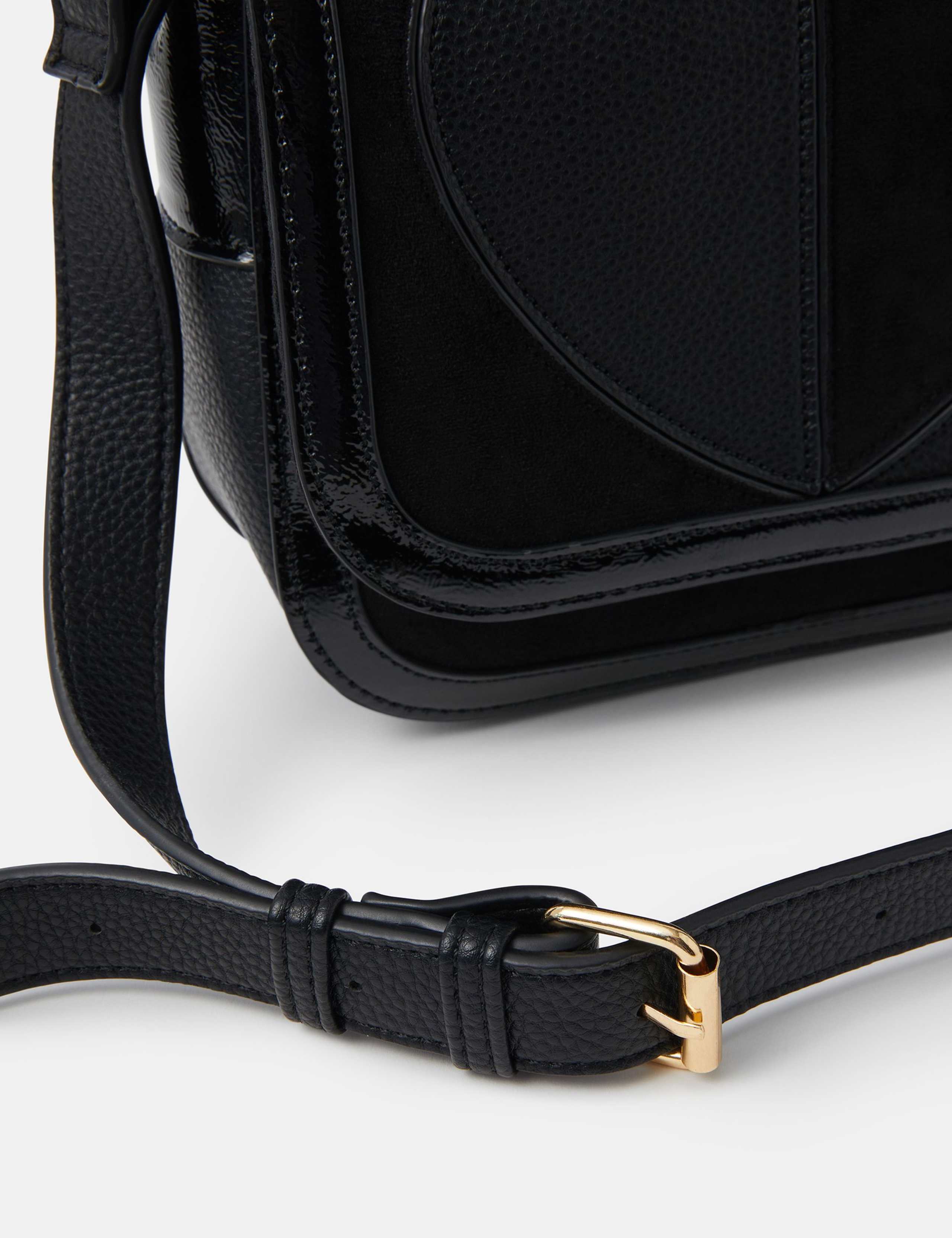 Faux Leather Heart Detail Cross-Body Bag 4 of 4
