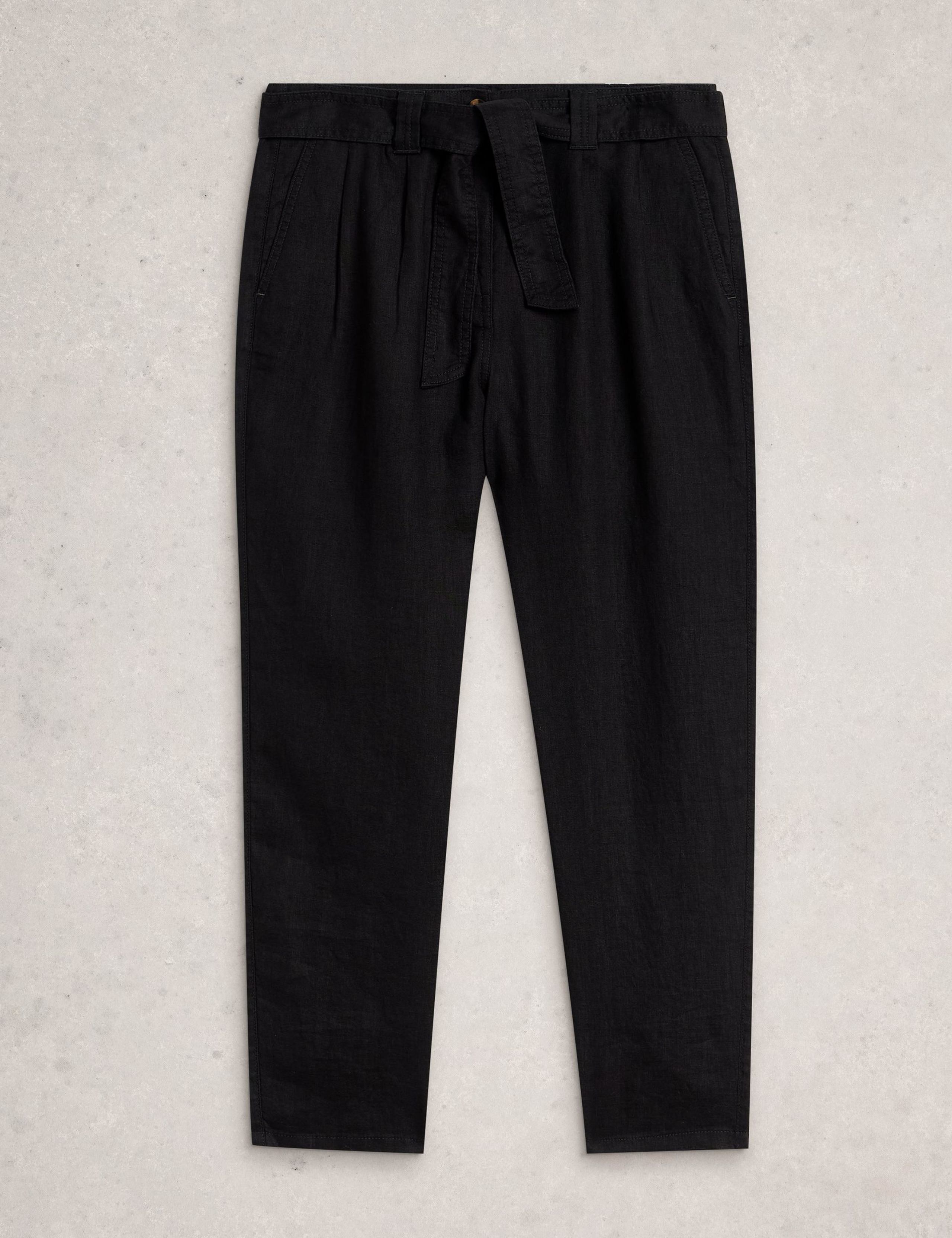 Pure Linen Tapered Ankle Grazer Trousers 2 of 6