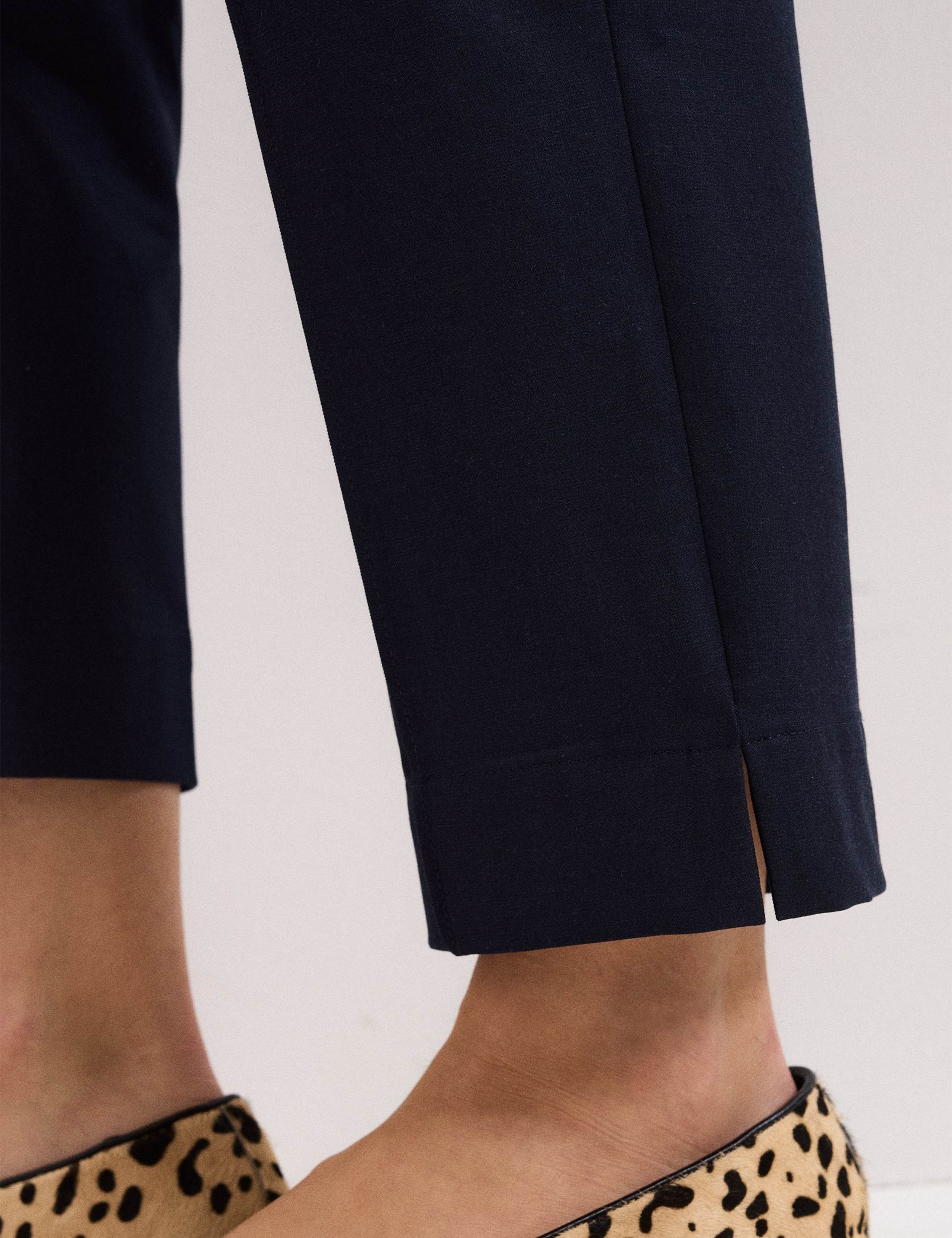 Cotton Blend Slim Fit Cropped Trousers 6 of 7